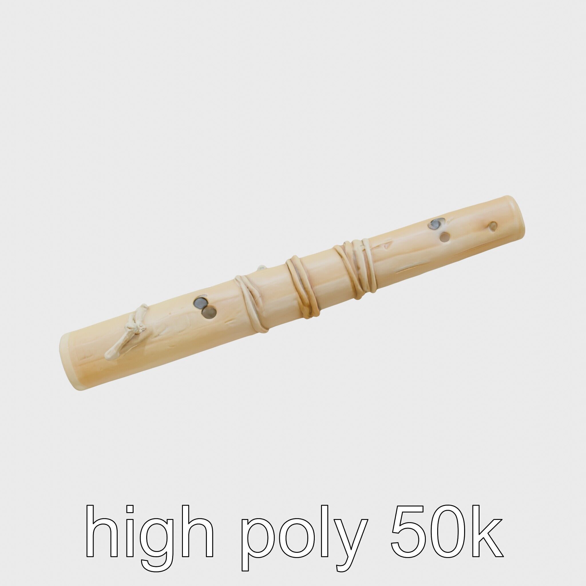 Bamboo Pan Flute Acoustic Instrument model pack Low-poly 3D model_25