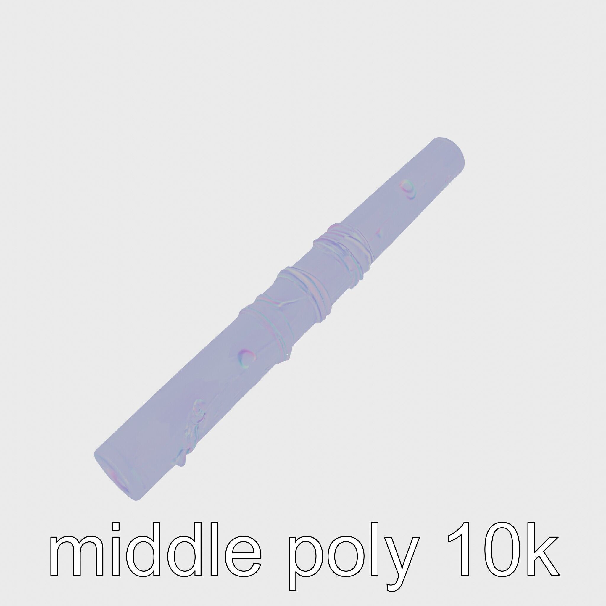 Bamboo Pan Flute Acoustic Instrument model pack Low-poly 3D model_19