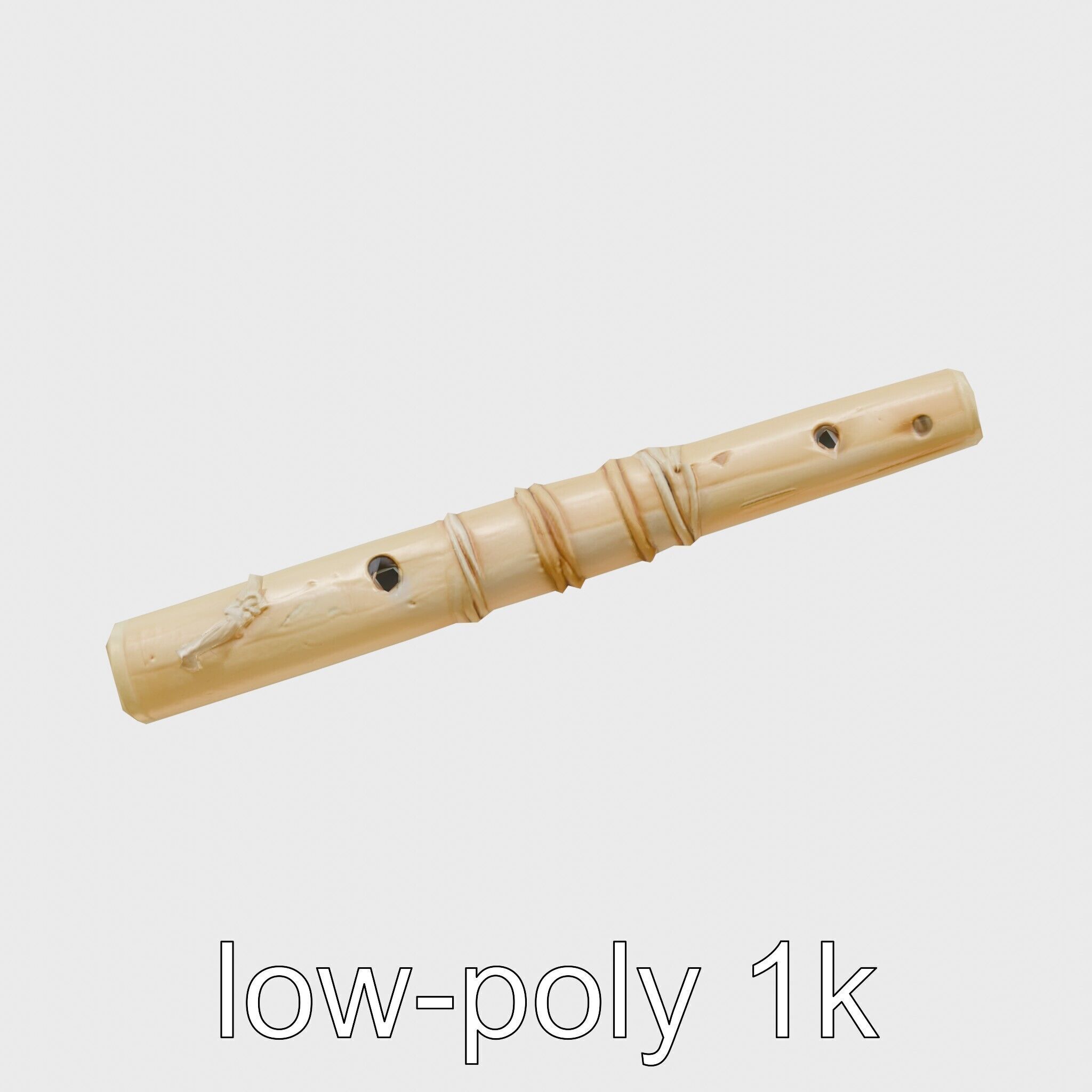 Bamboo Pan Flute Acoustic Instrument model pack Low-poly 3D model_13