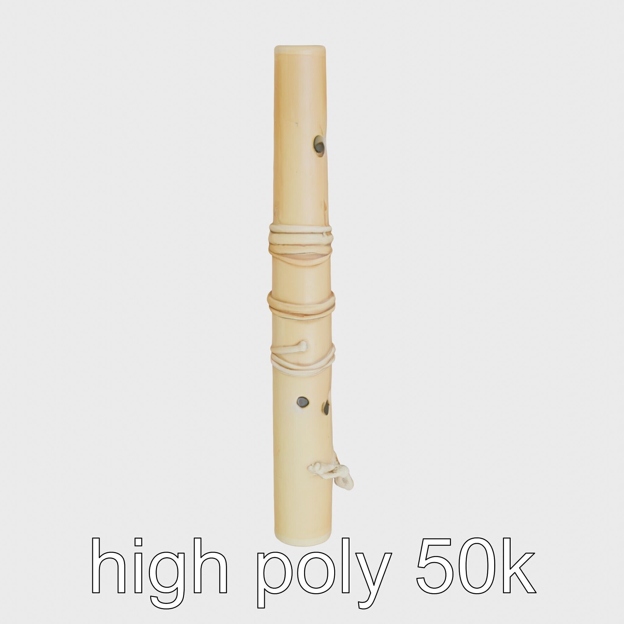 Bamboo Pan Flute Acoustic Instrument model pack Low-poly 3D model_16