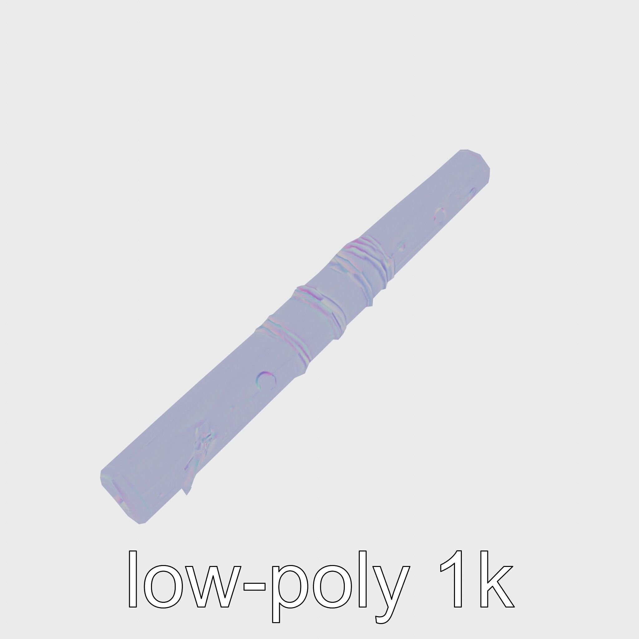 Bamboo Pan Flute Acoustic Instrument model pack Low-poly 3D model_15