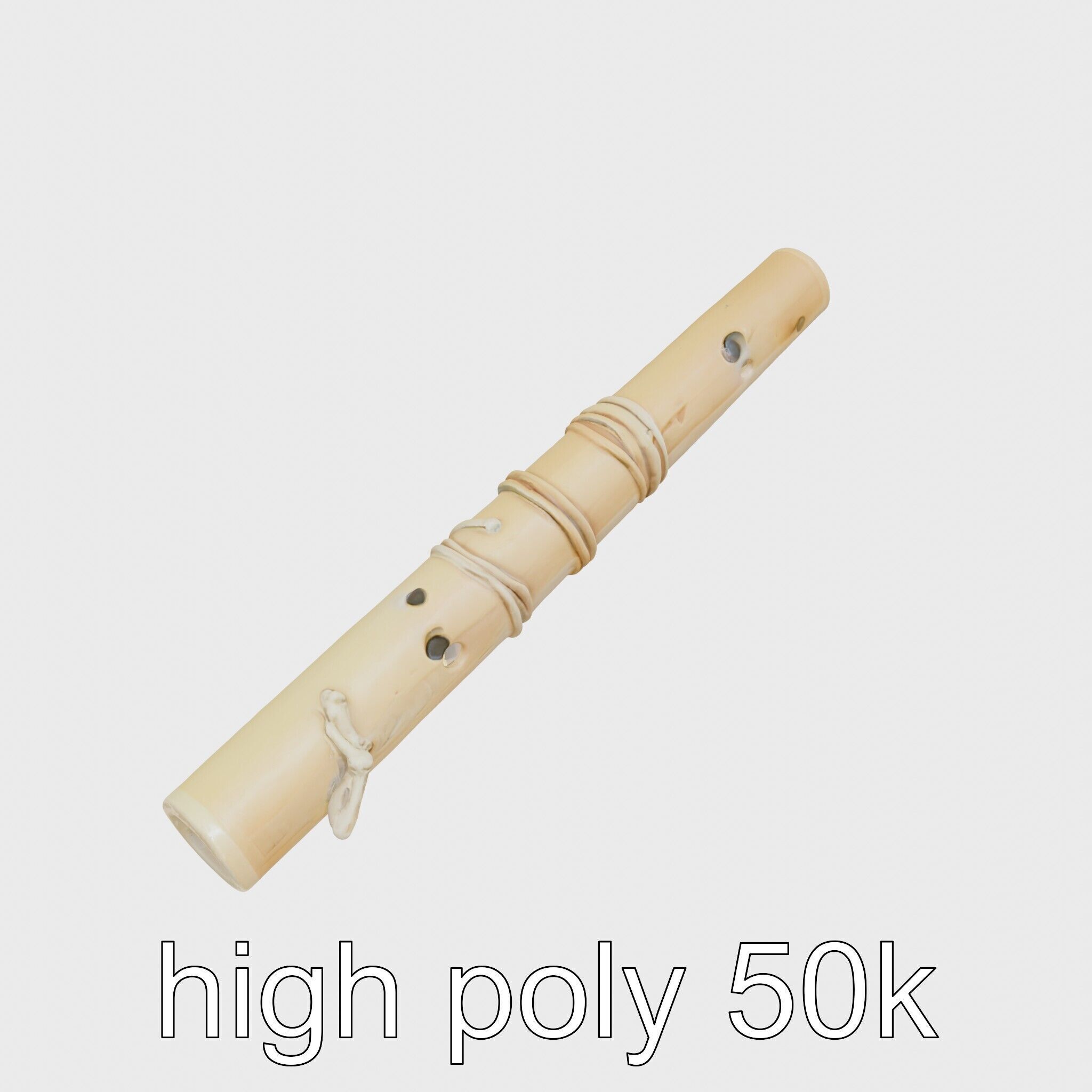 Bamboo Pan Flute Acoustic Instrument model pack Low-poly 3D model_11