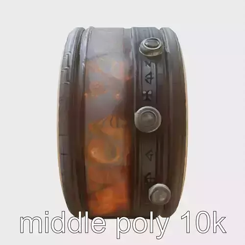 Stylized Magic Drum with Glowing Runes model pack