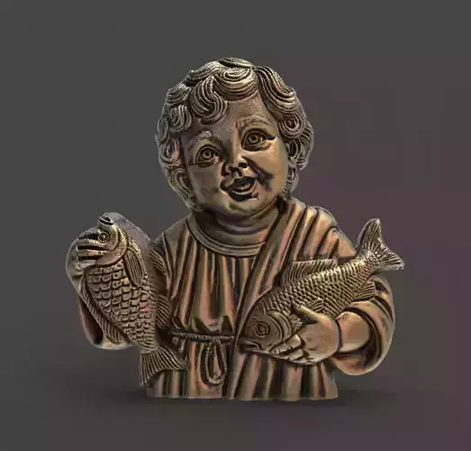 infant jesus with fish 