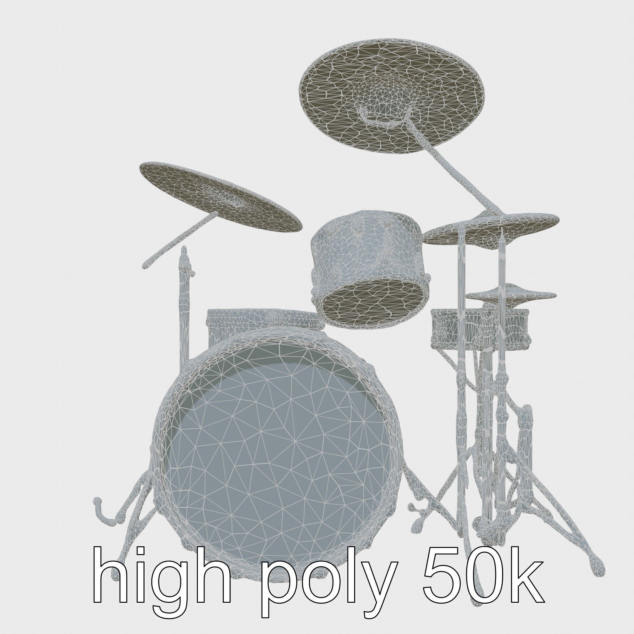 Dynamic Drum Kit Setup model pack Low-poly 3D model_27