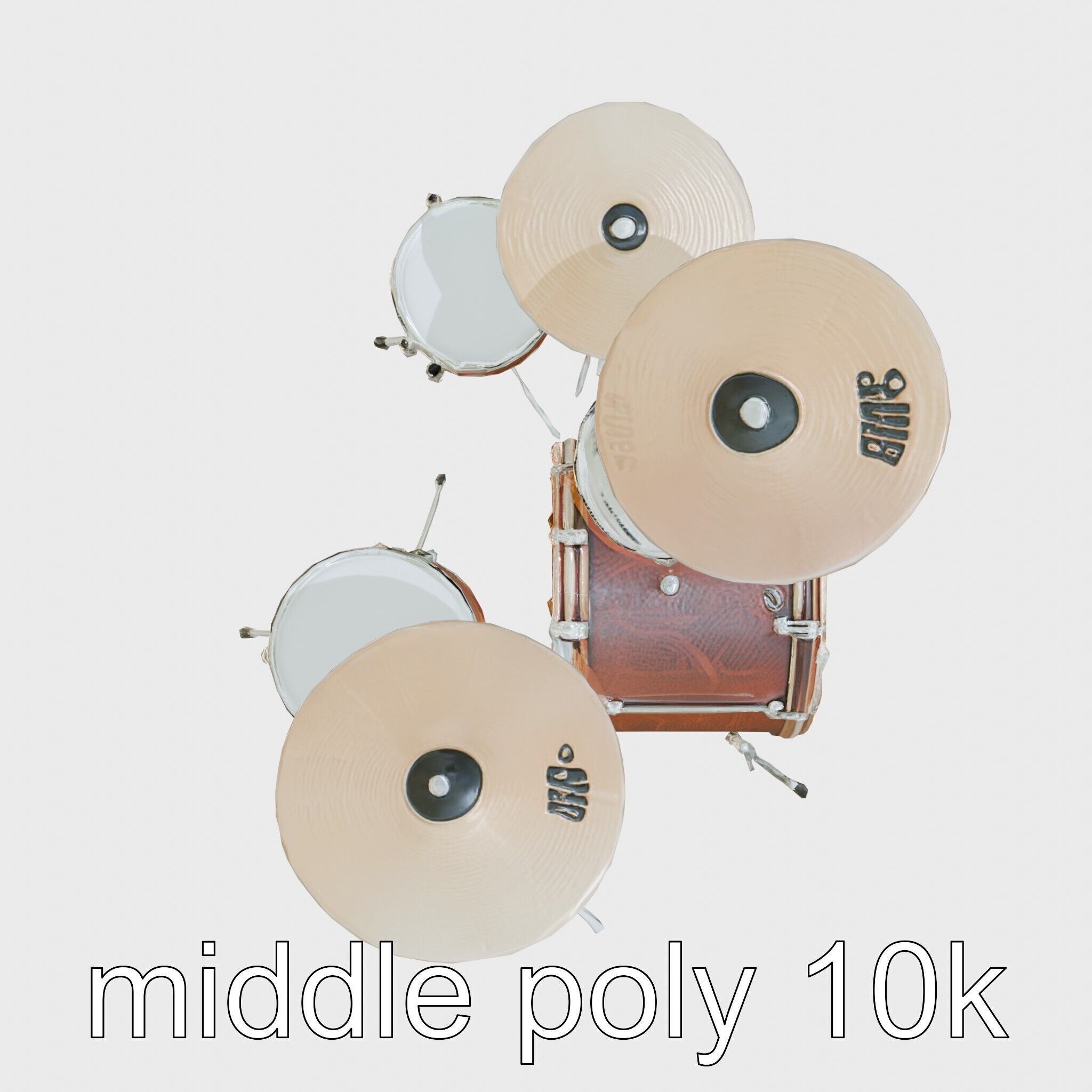 Dynamic Drum Kit Setup model pack Low-poly 3D model_26