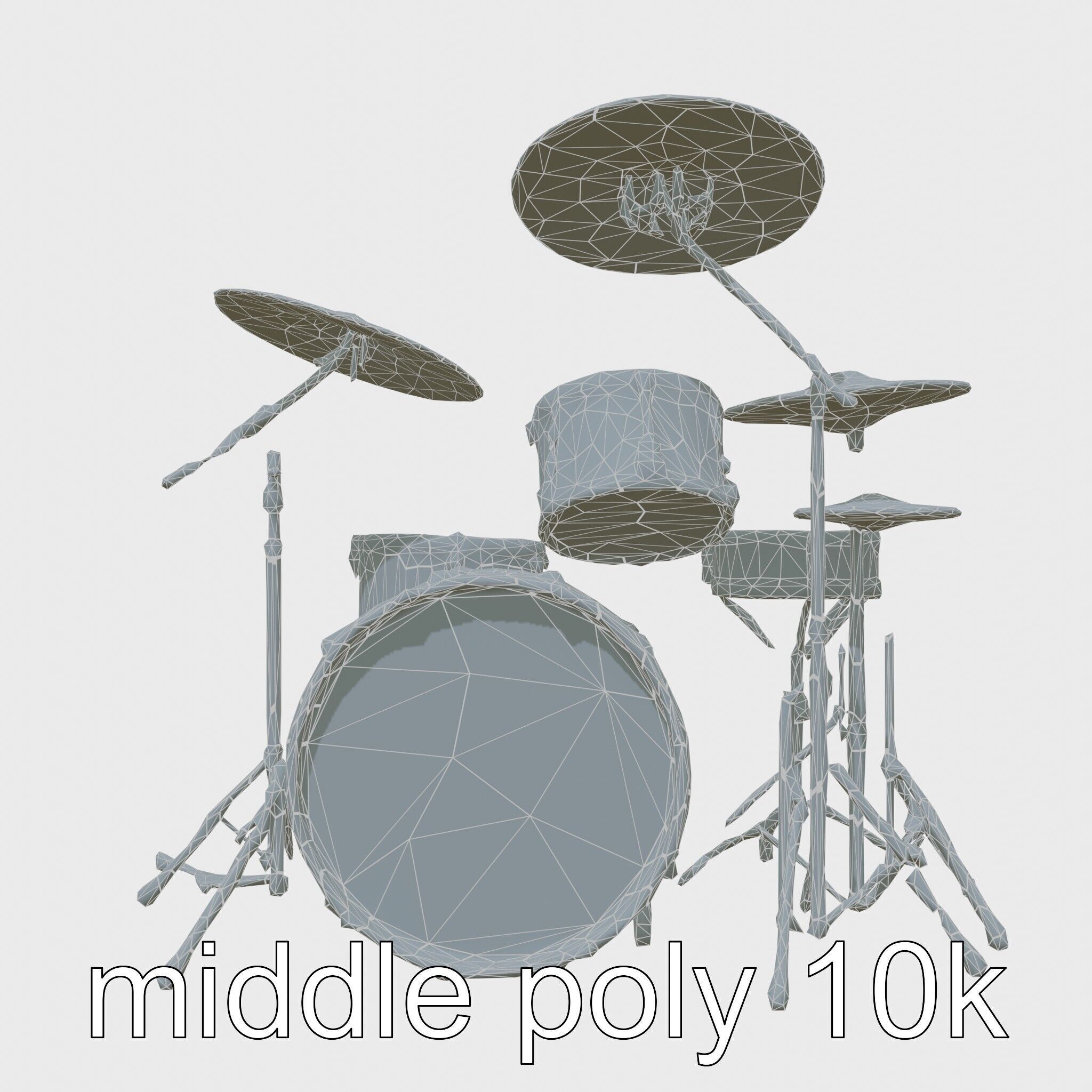 Dynamic Drum Kit Setup model pack Low-poly 3D model_22