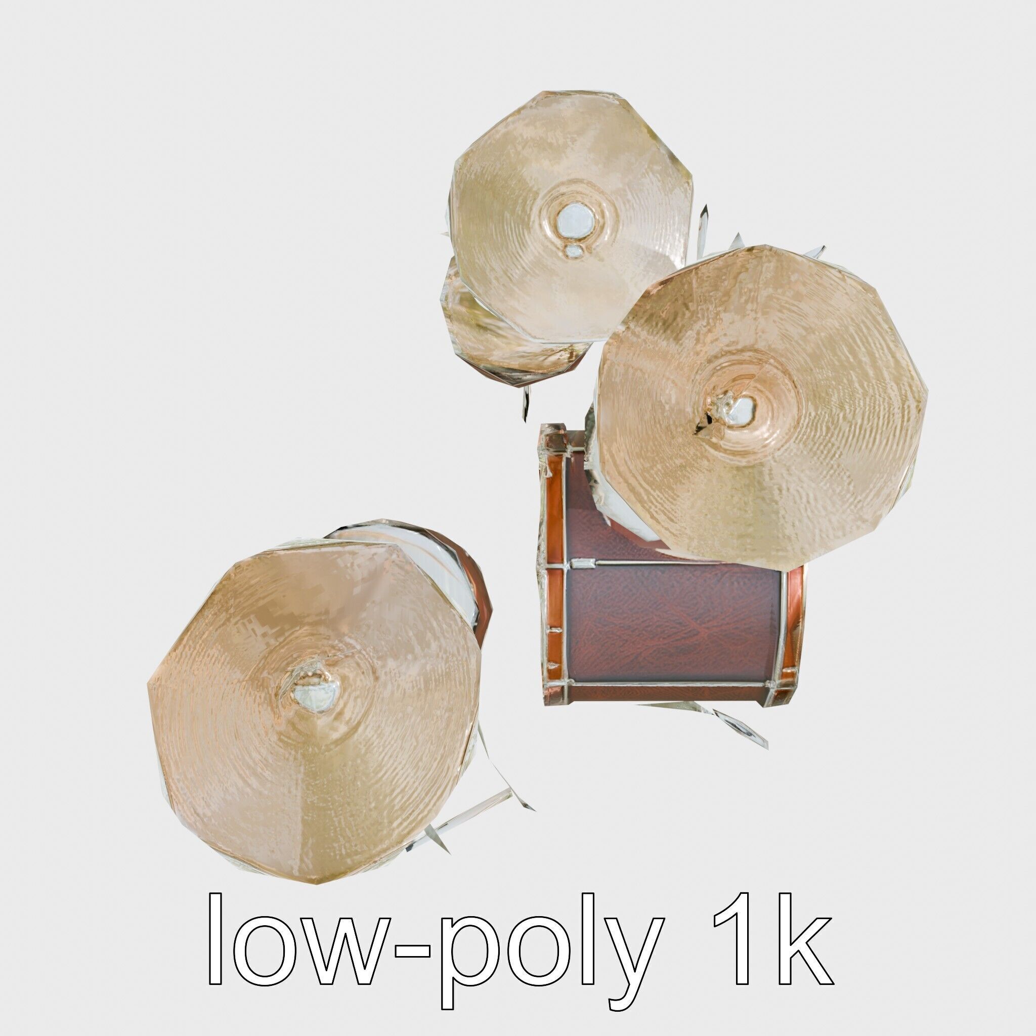 Dynamic Drum Kit Setup model pack Low-poly 3D model_31