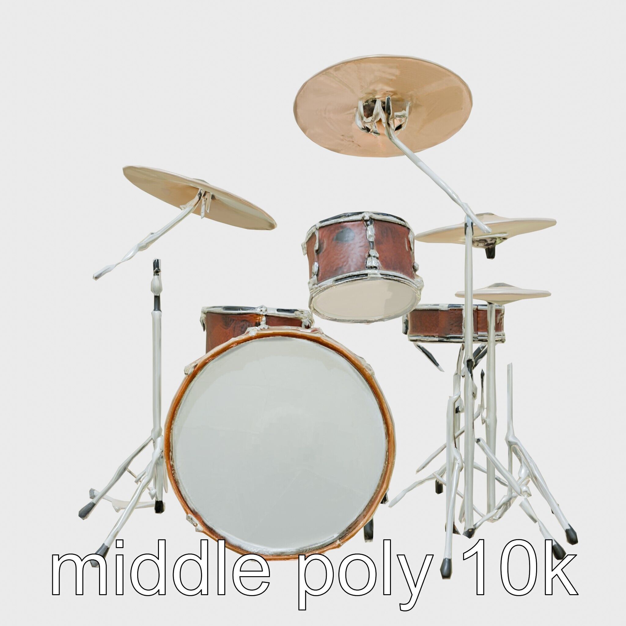 Dynamic Drum Kit Setup model pack Low-poly 3D model_24