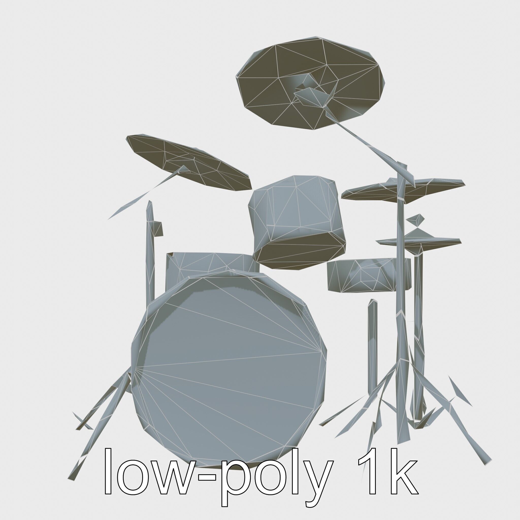 Dynamic Drum Kit Setup model pack Low-poly 3D model_20