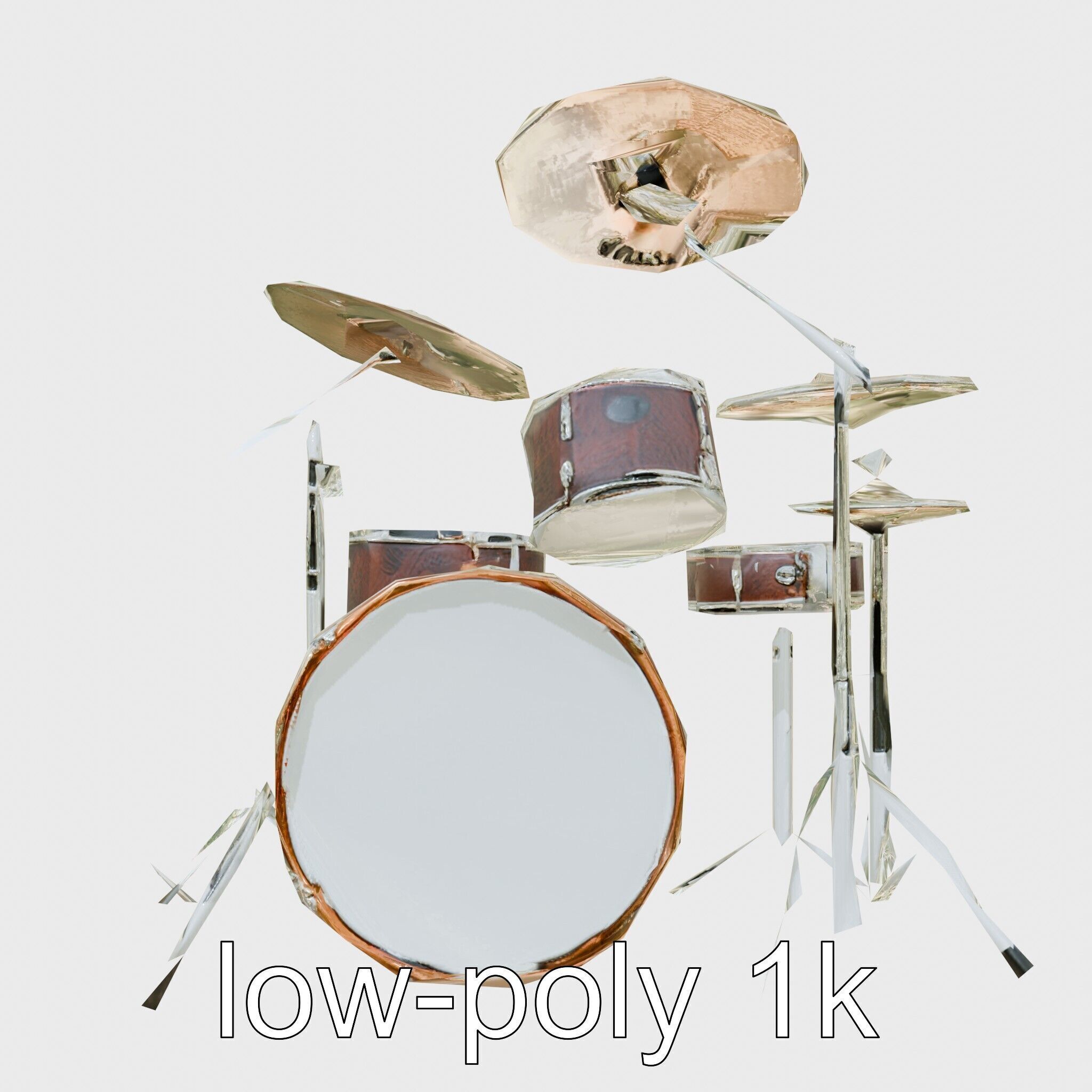 Dynamic Drum Kit Setup model pack Low-poly 3D model_28