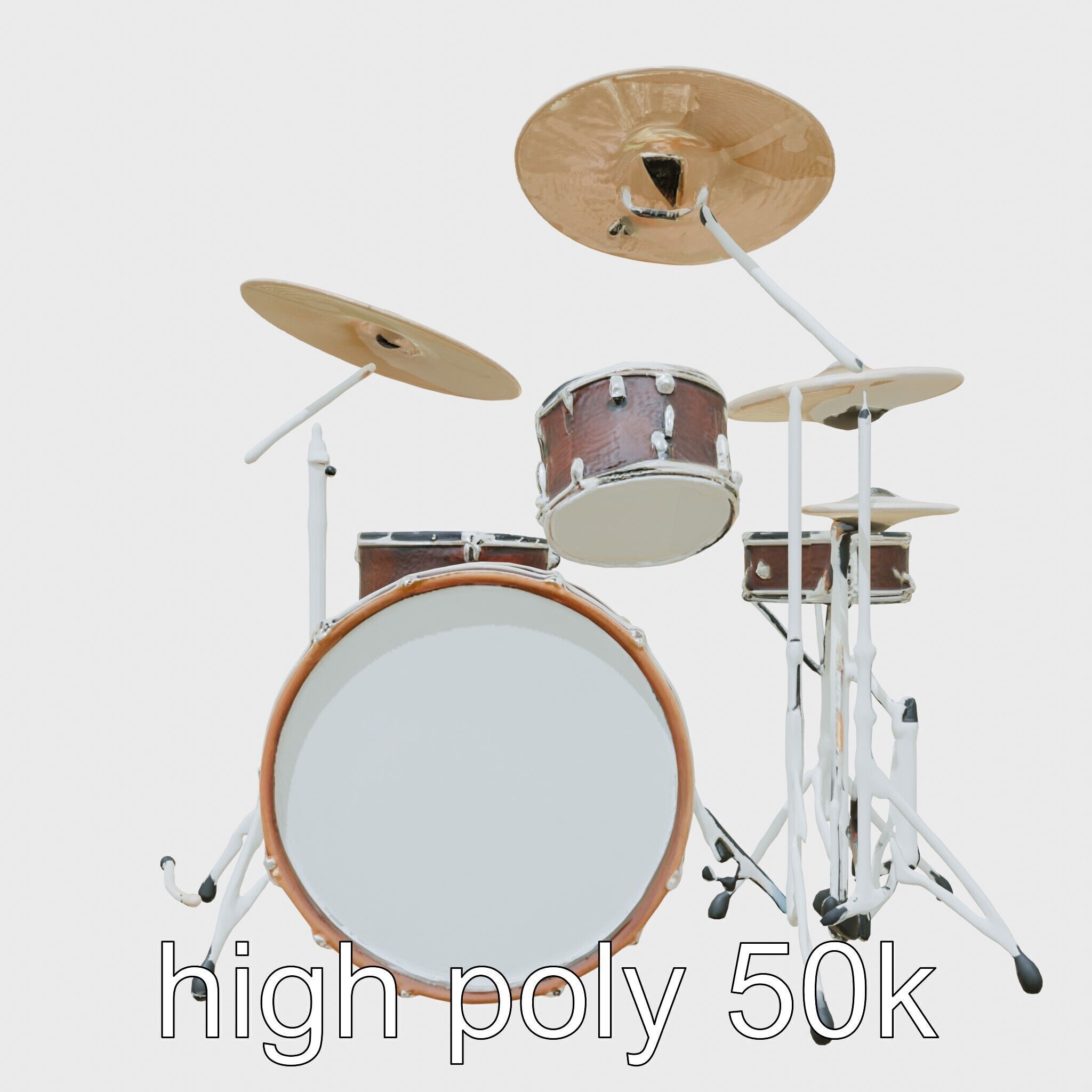 Dynamic Drum Kit Setup model pack Low-poly 3D model_21