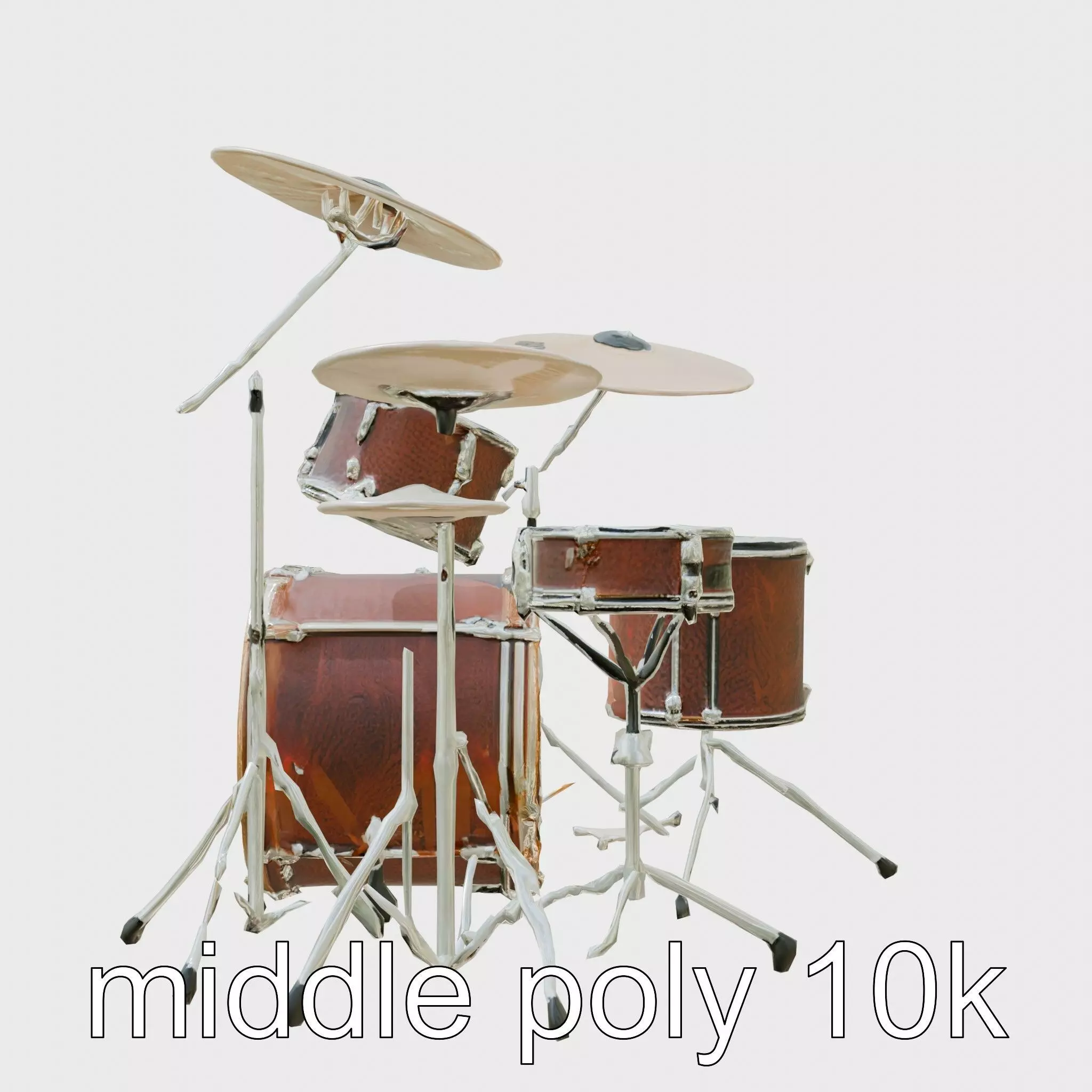 Dynamic Drum Kit Setup model pack Low-poly 3D model_0