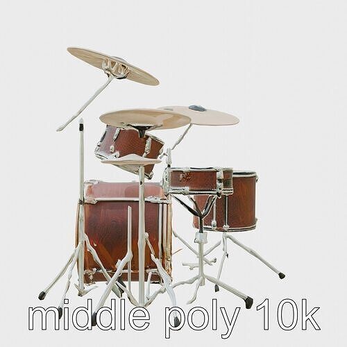 Dynamic Drum Kit Setup model pack Low-poly 3D model