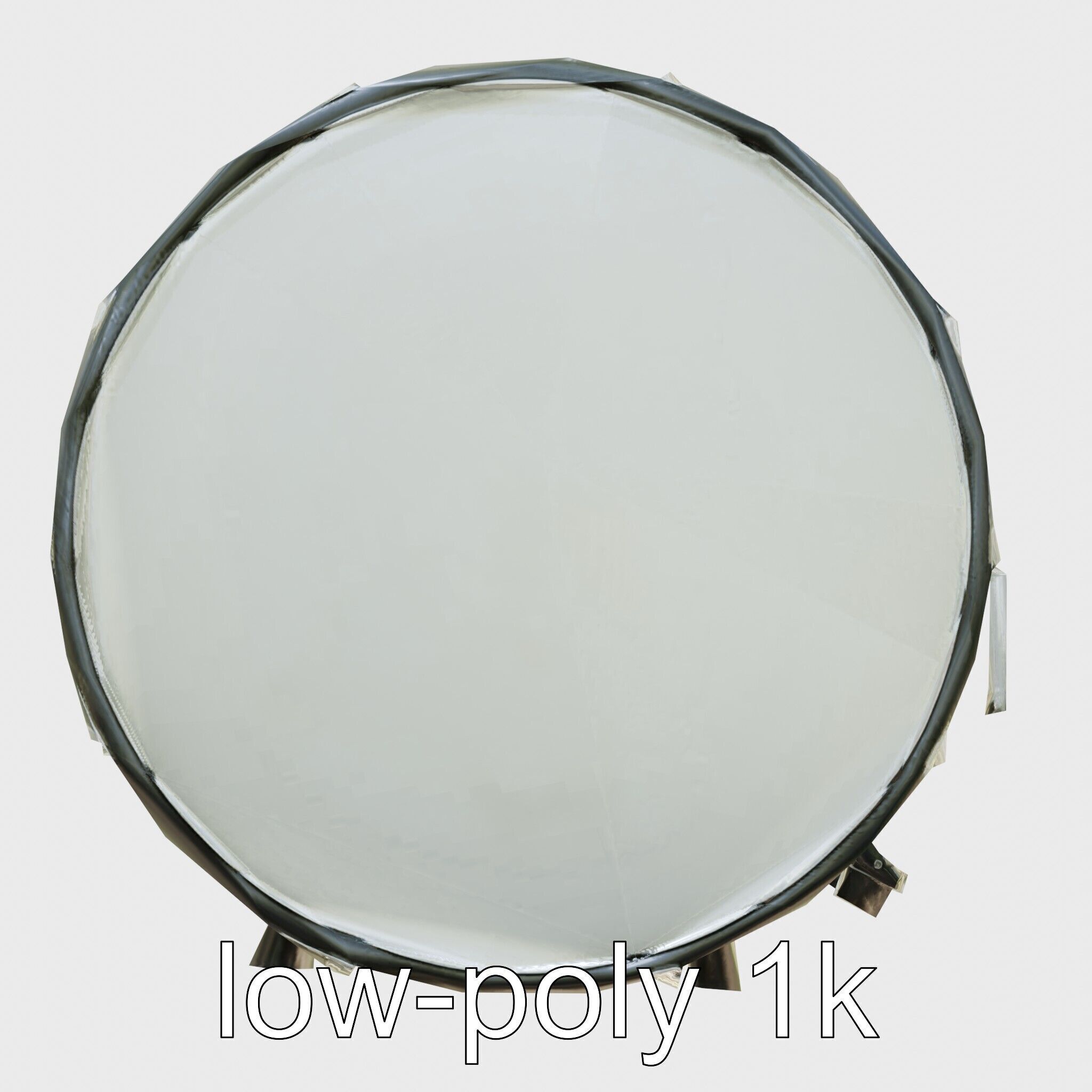 High-Quality Bass Drum with Pedal Attachment model pack Low-poly 3D model_29