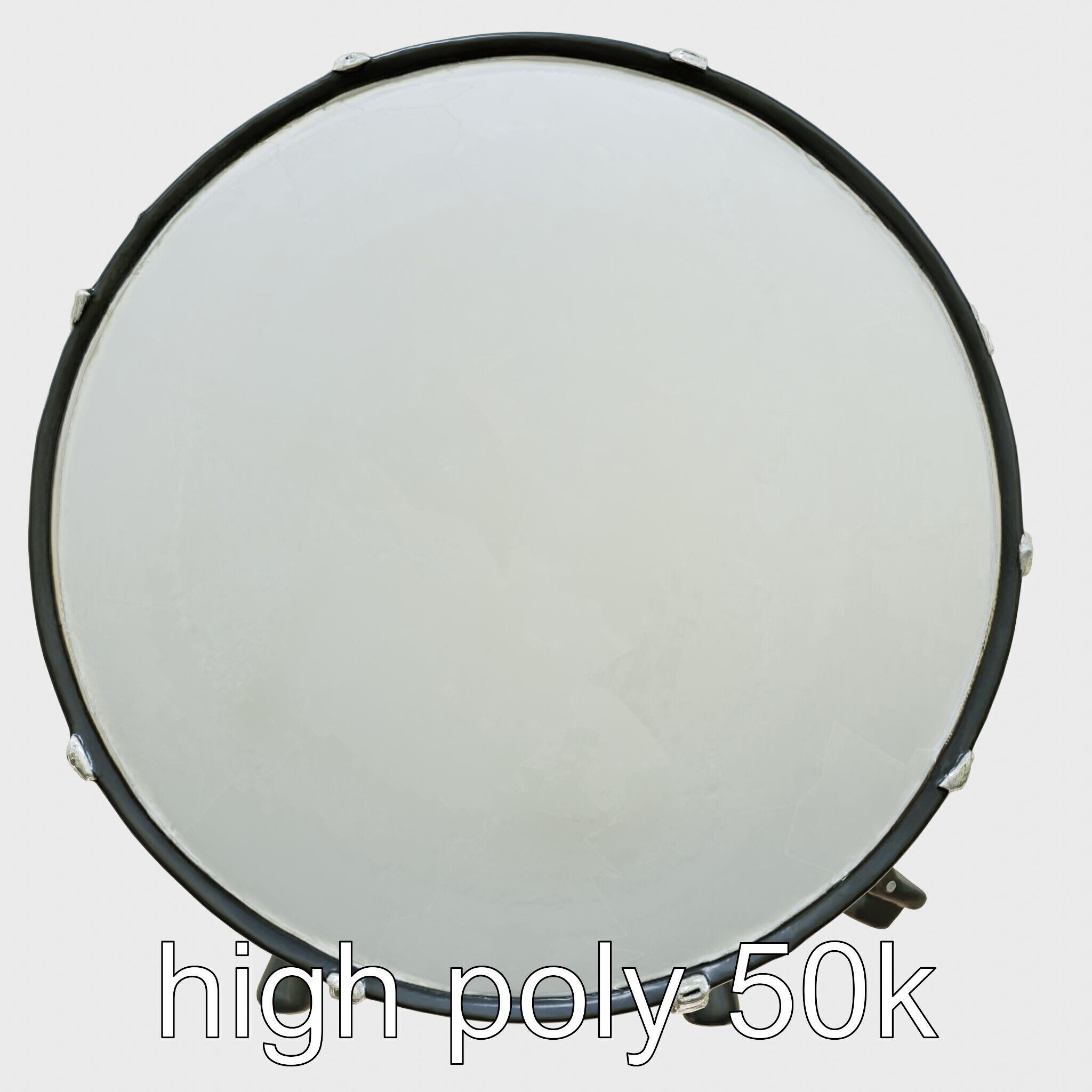 High-Quality Bass Drum with Pedal Attachment model pack Low-poly 3D model_5