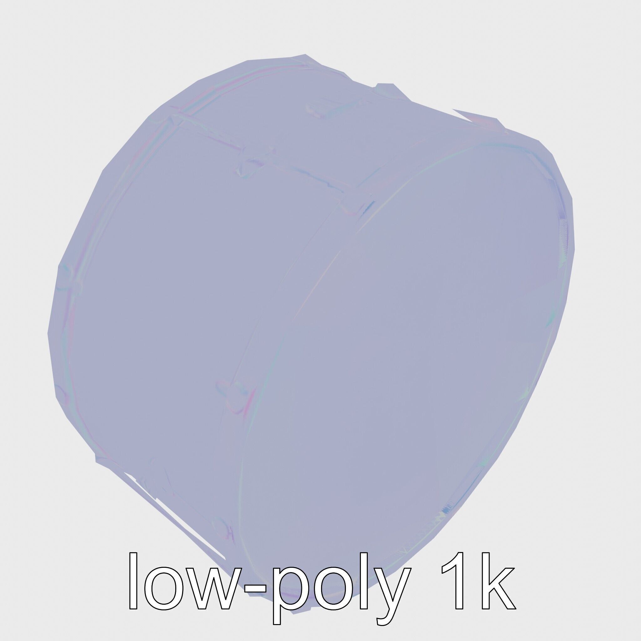 High-Quality Bass Drum with Pedal Attachment model pack Low-poly 3D model_16