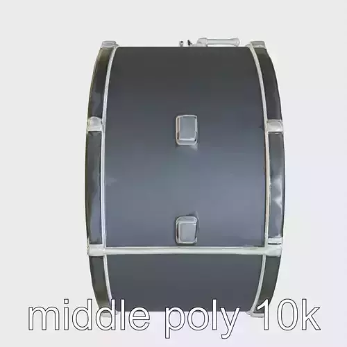 High-Quality Bass Drum with Pedal Attachment model pack