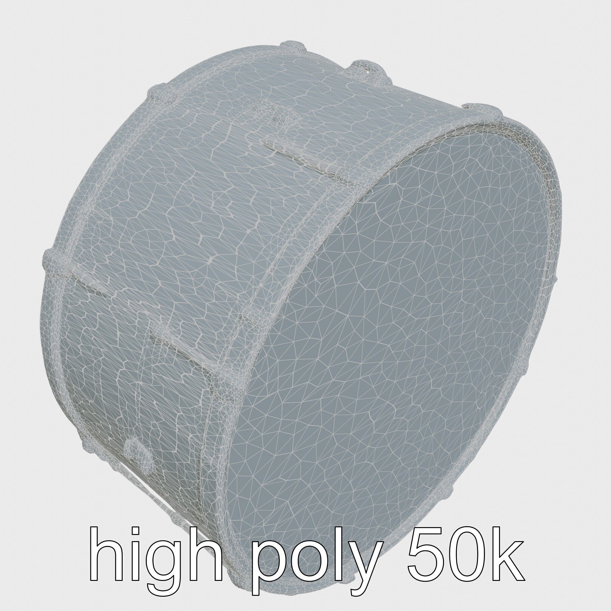 High-Quality Bass Drum with Pedal Attachment model pack Low-poly 3D model_31