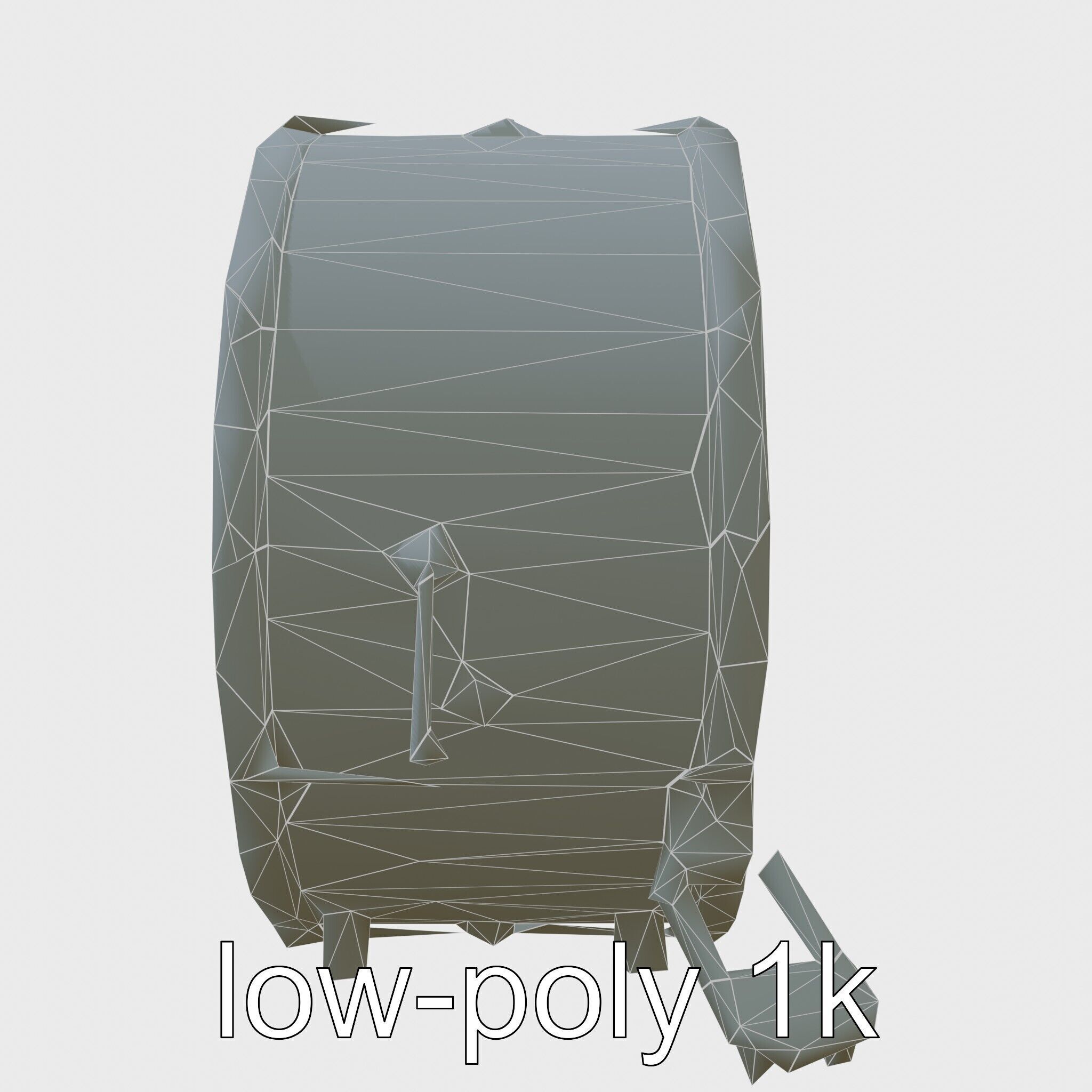 High-Quality Bass Drum with Pedal Attachment model pack Low-poly 3D model_10