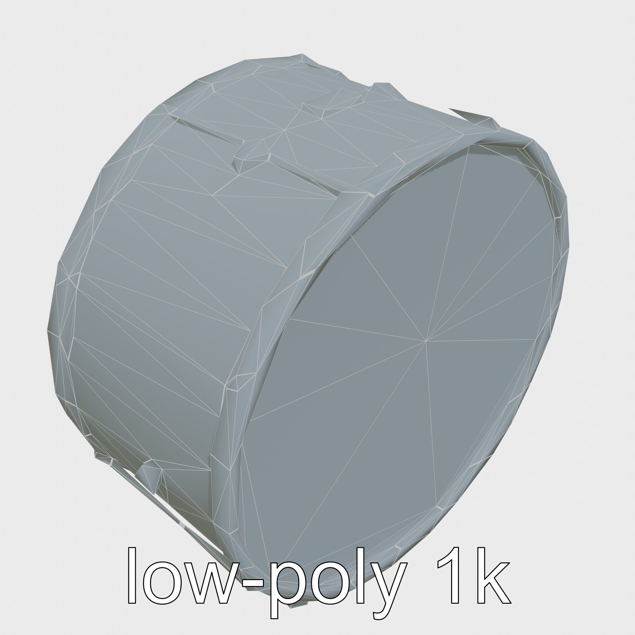 High-Quality Bass Drum with Pedal Attachment model pack Low-poly 3D model_25