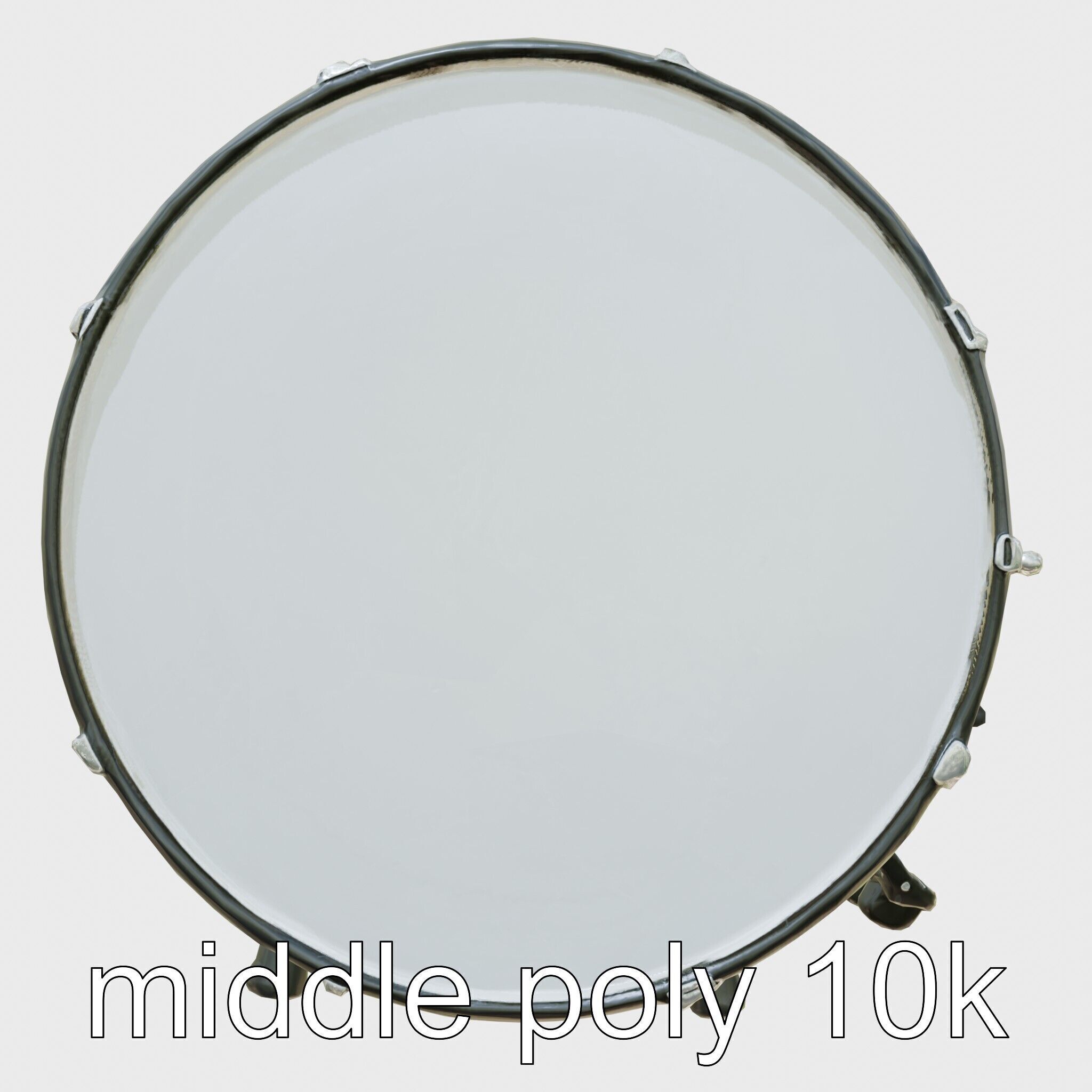 High-Quality Bass Drum with Pedal Attachment model pack Low-poly 3D model_18