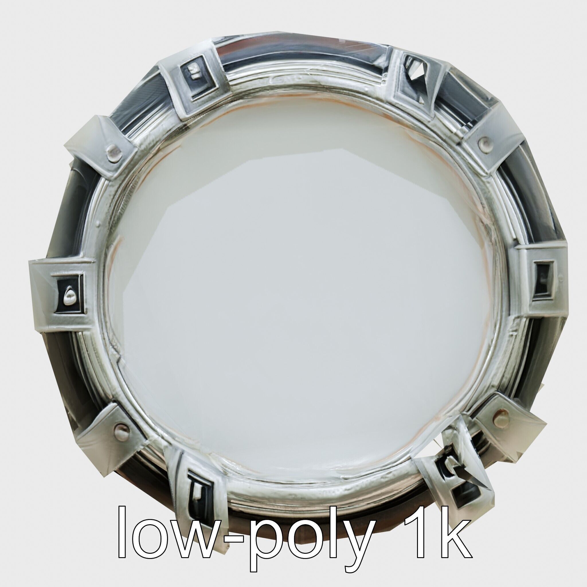 Futuristic Stylized Drum model pack Low-poly 3D model_19