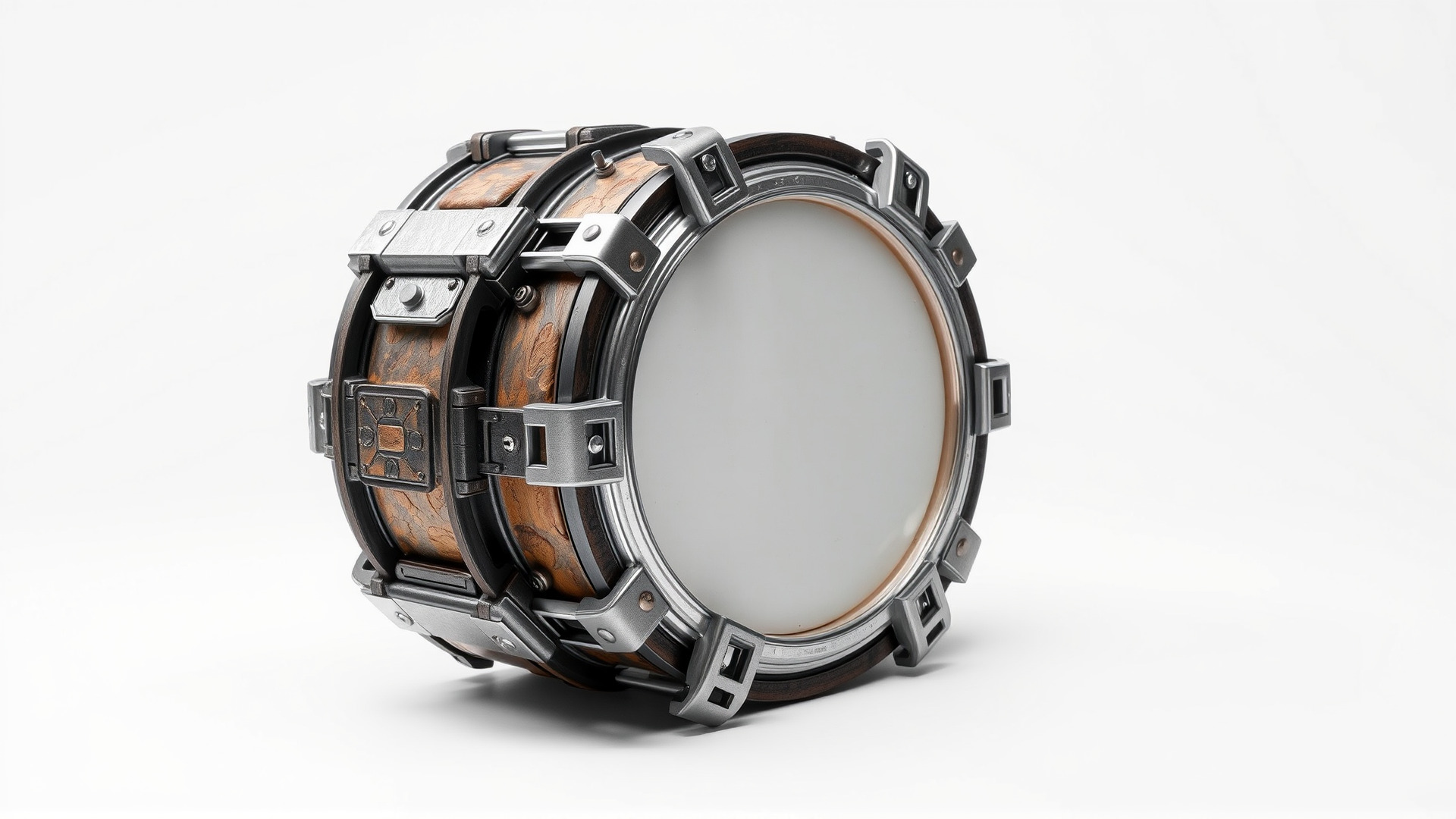 Futuristic Stylized Drum model pack Low-poly 3D model_6