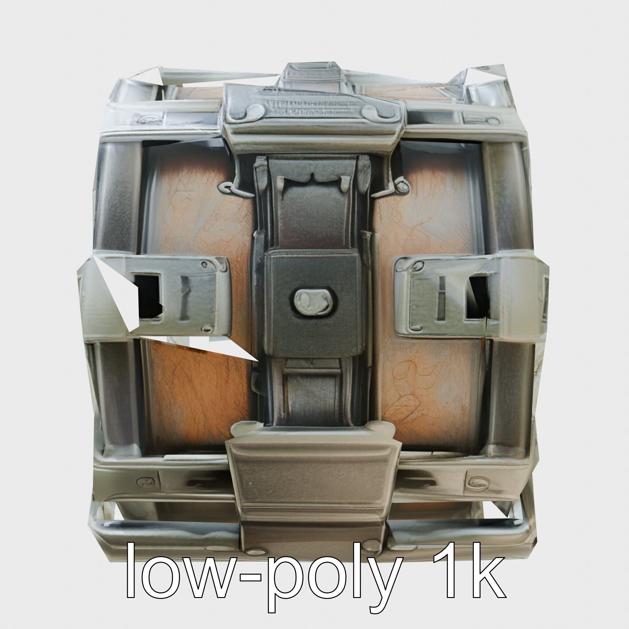 Futuristic Stylized Drum model pack Low-poly 3D model_7