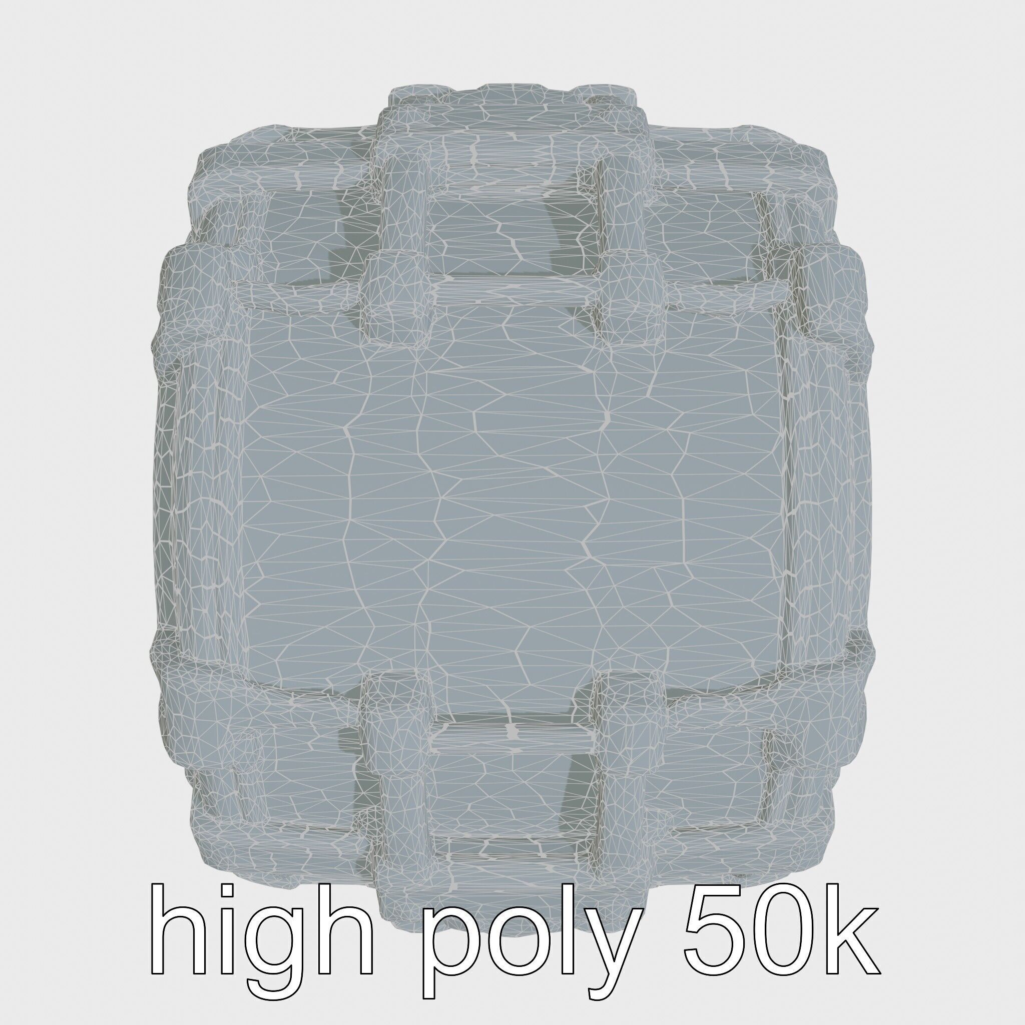 Futuristic Stylized Drum model pack Low-poly 3D model_23