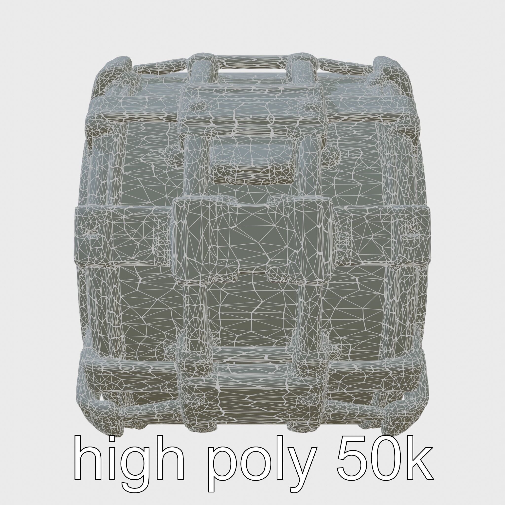 Futuristic Stylized Drum model pack Low-poly 3D model_8