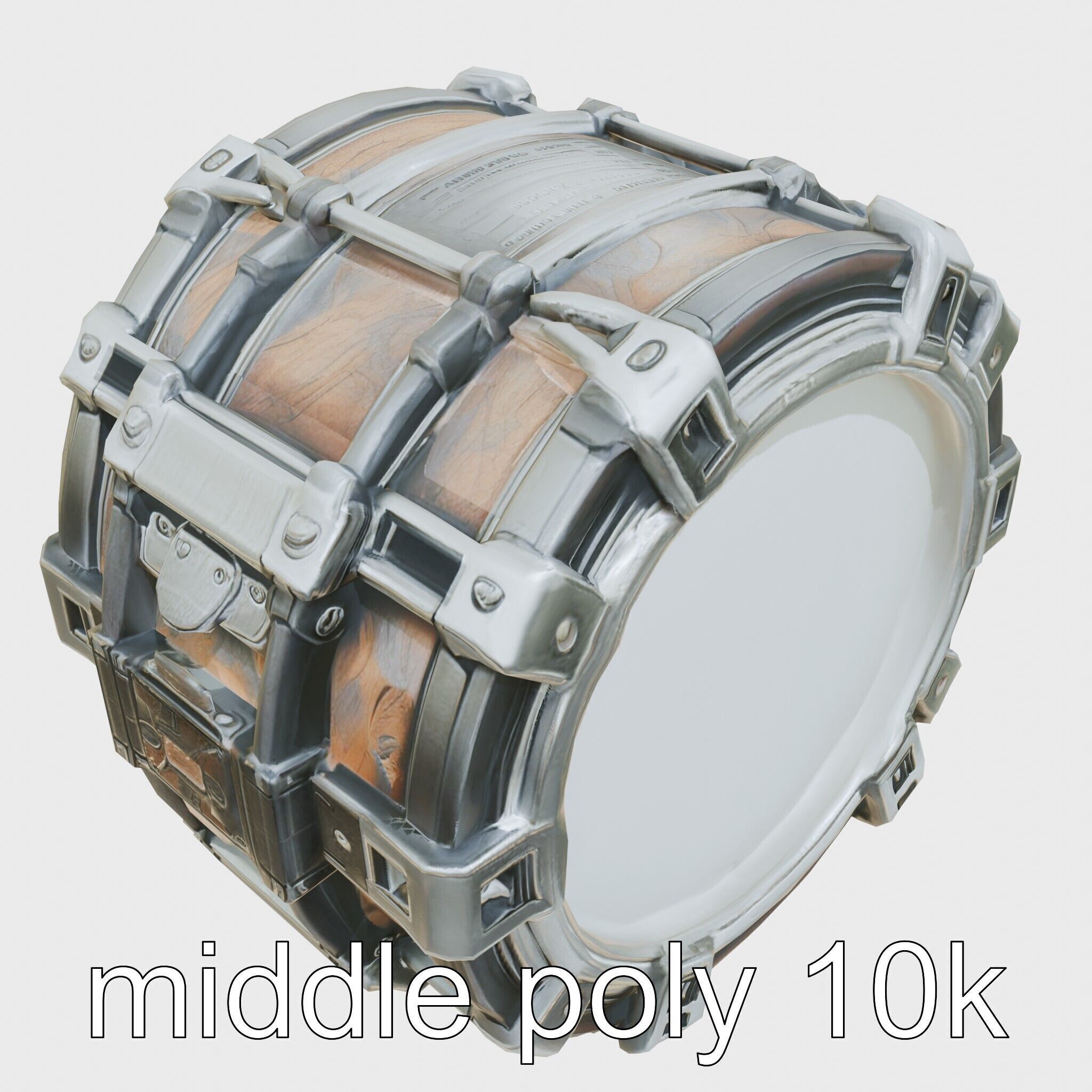 Futuristic Stylized Drum model pack Low-poly 3D model_20