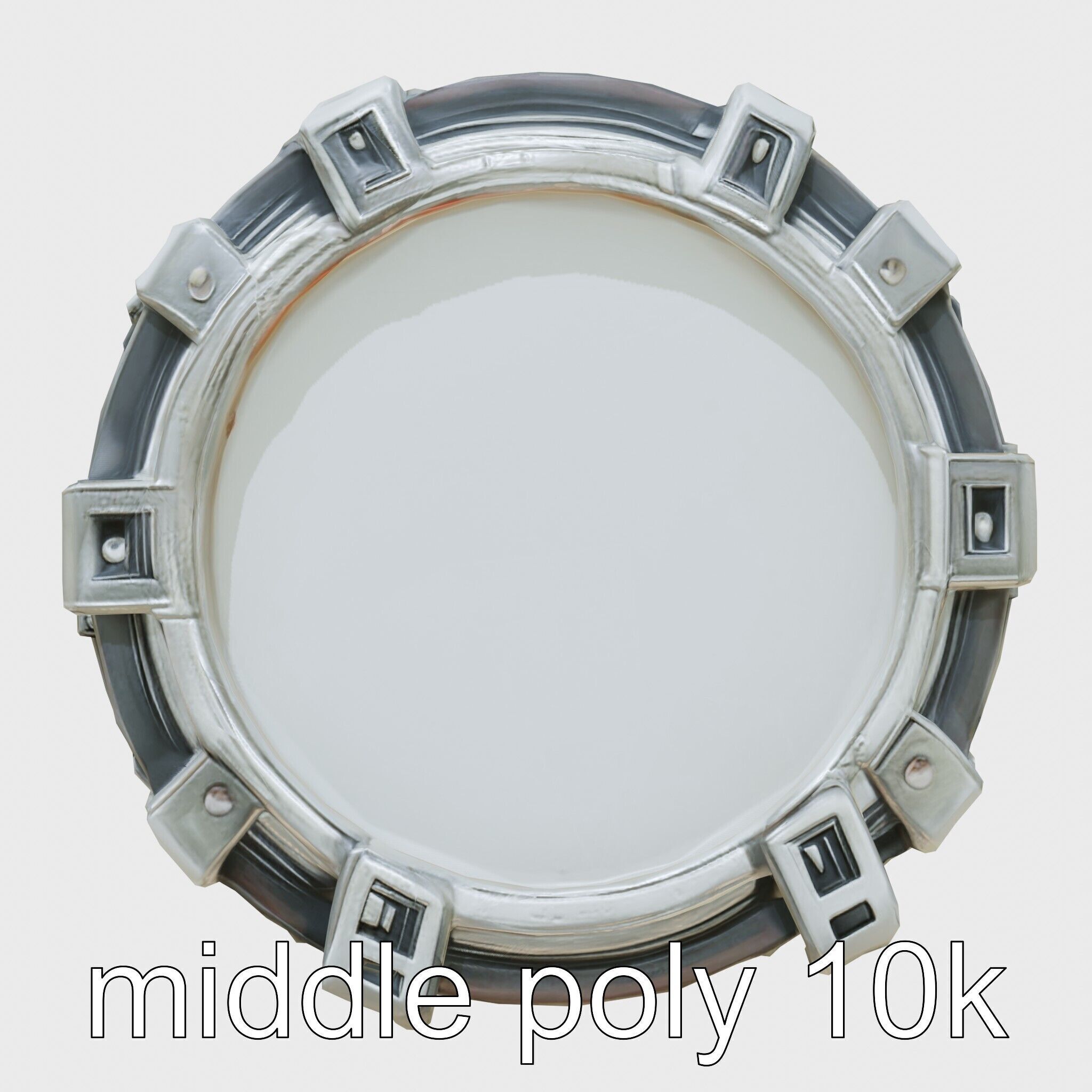 Futuristic Stylized Drum model pack Low-poly 3D model_16