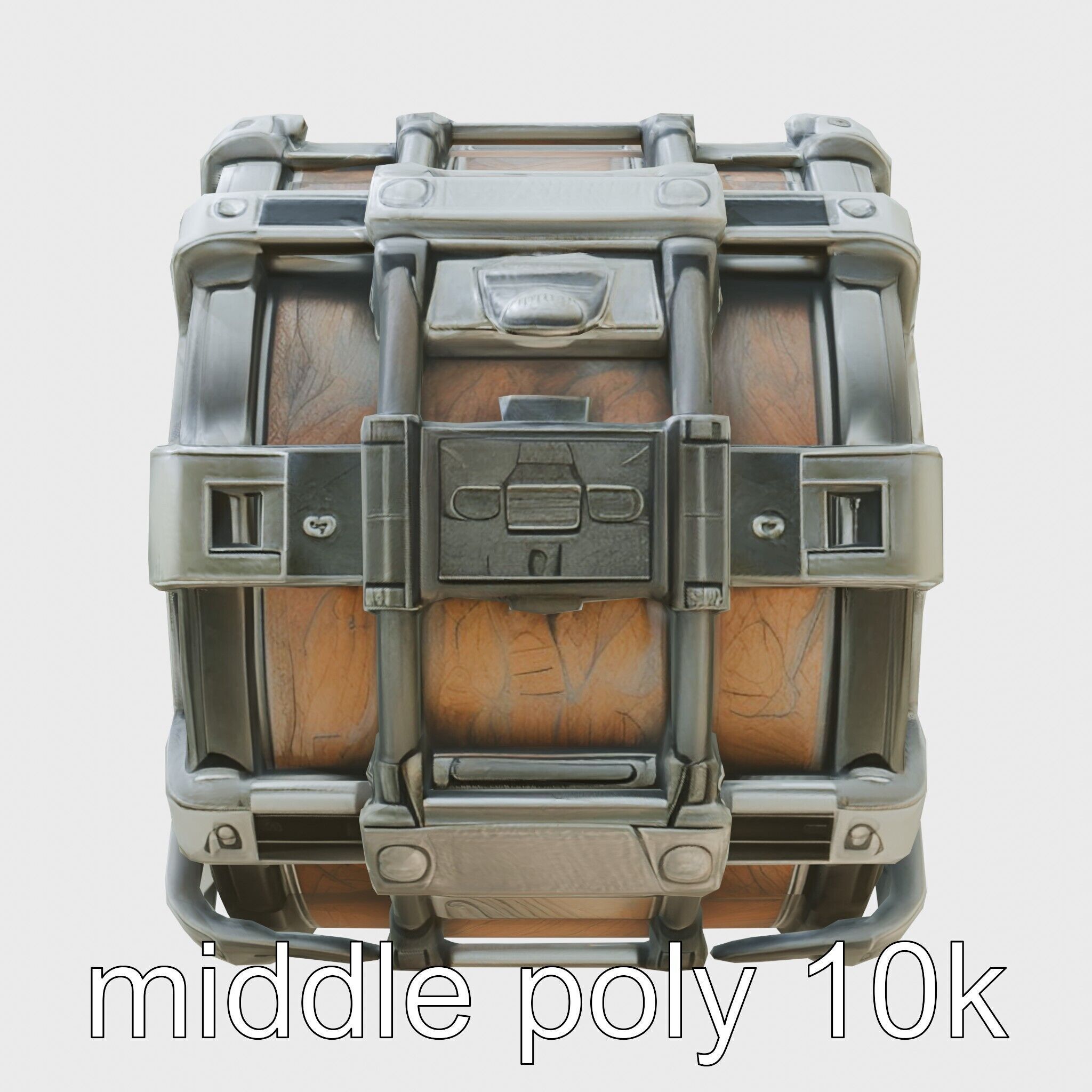 Futuristic Stylized Drum model pack Low-poly 3D model_12