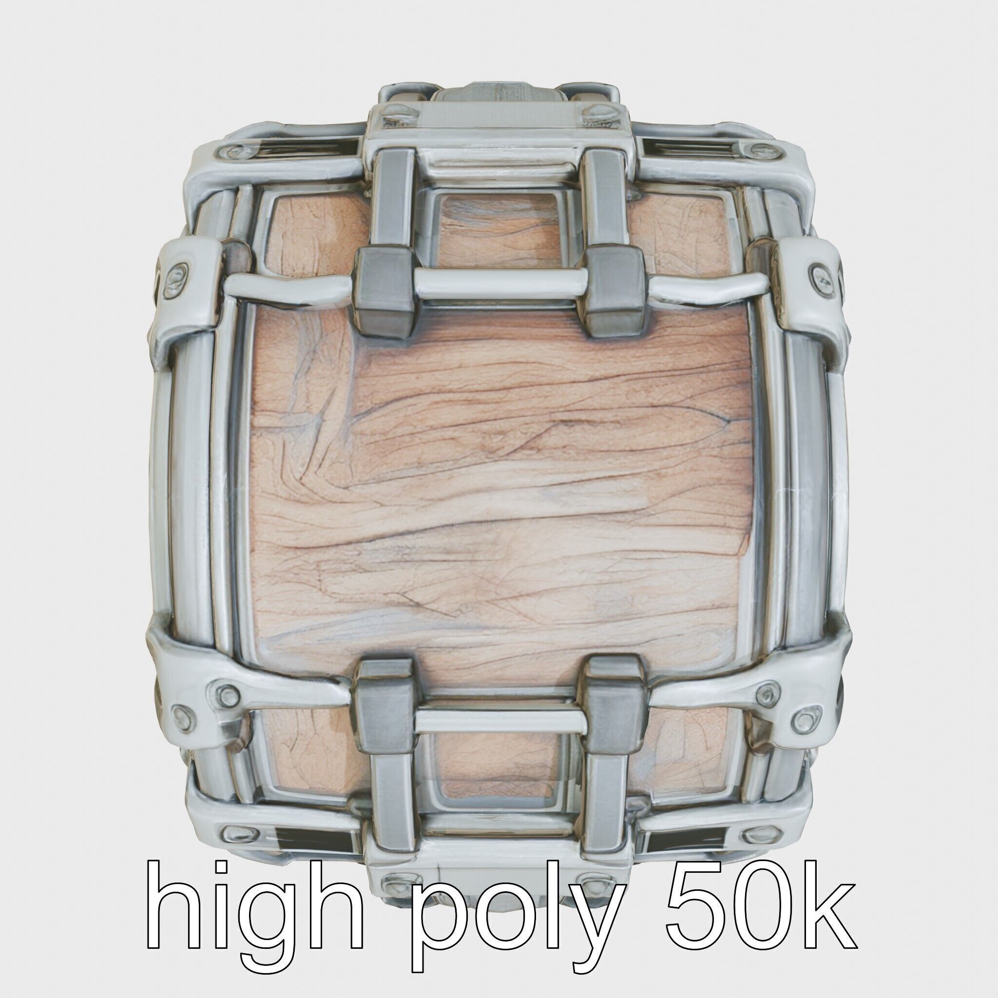 Futuristic Stylized Drum model pack Low-poly 3D model_24