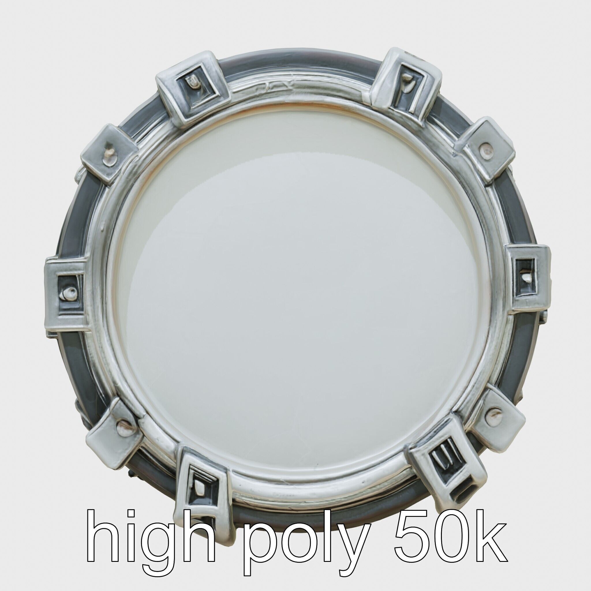 Futuristic Stylized Drum model pack Low-poly 3D model_27