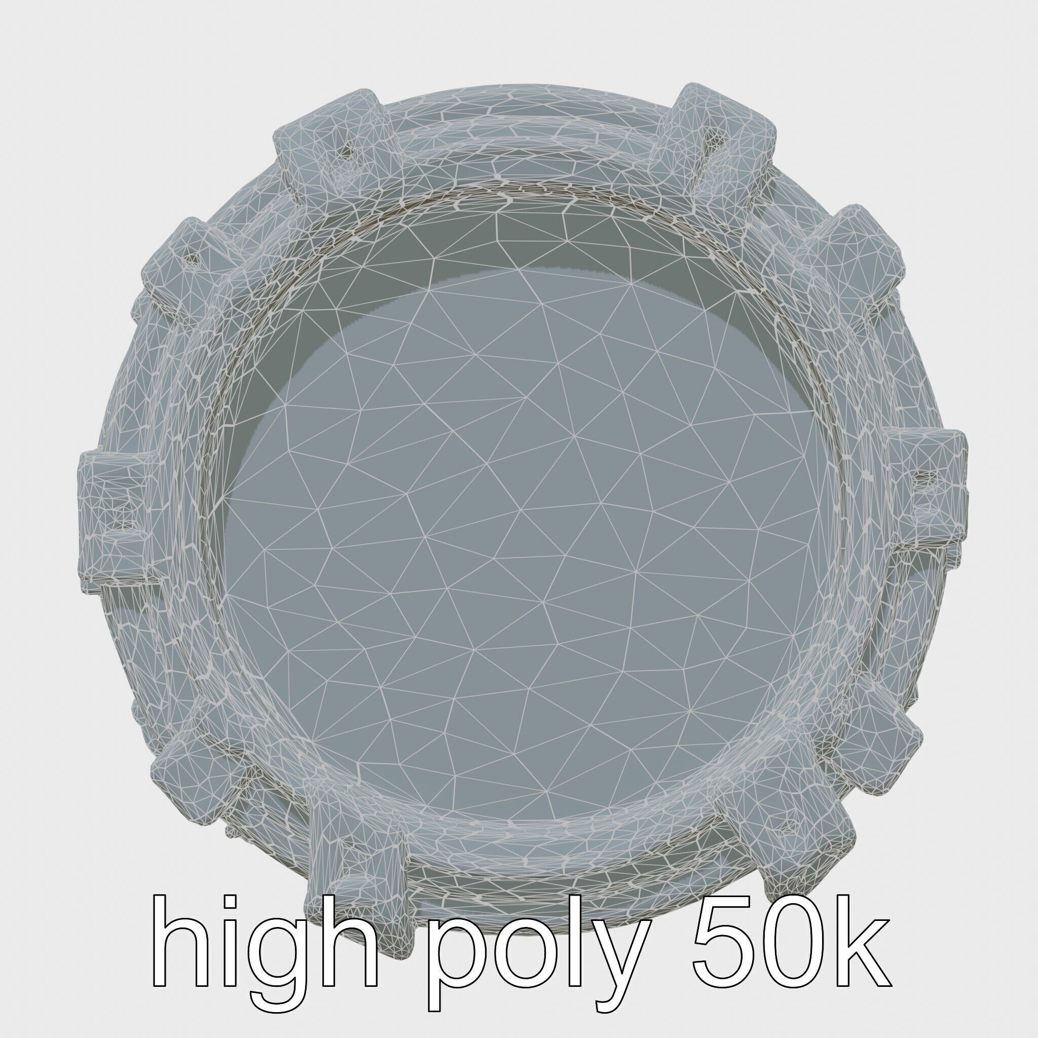 Futuristic Stylized Drum model pack Low-poly 3D model_17