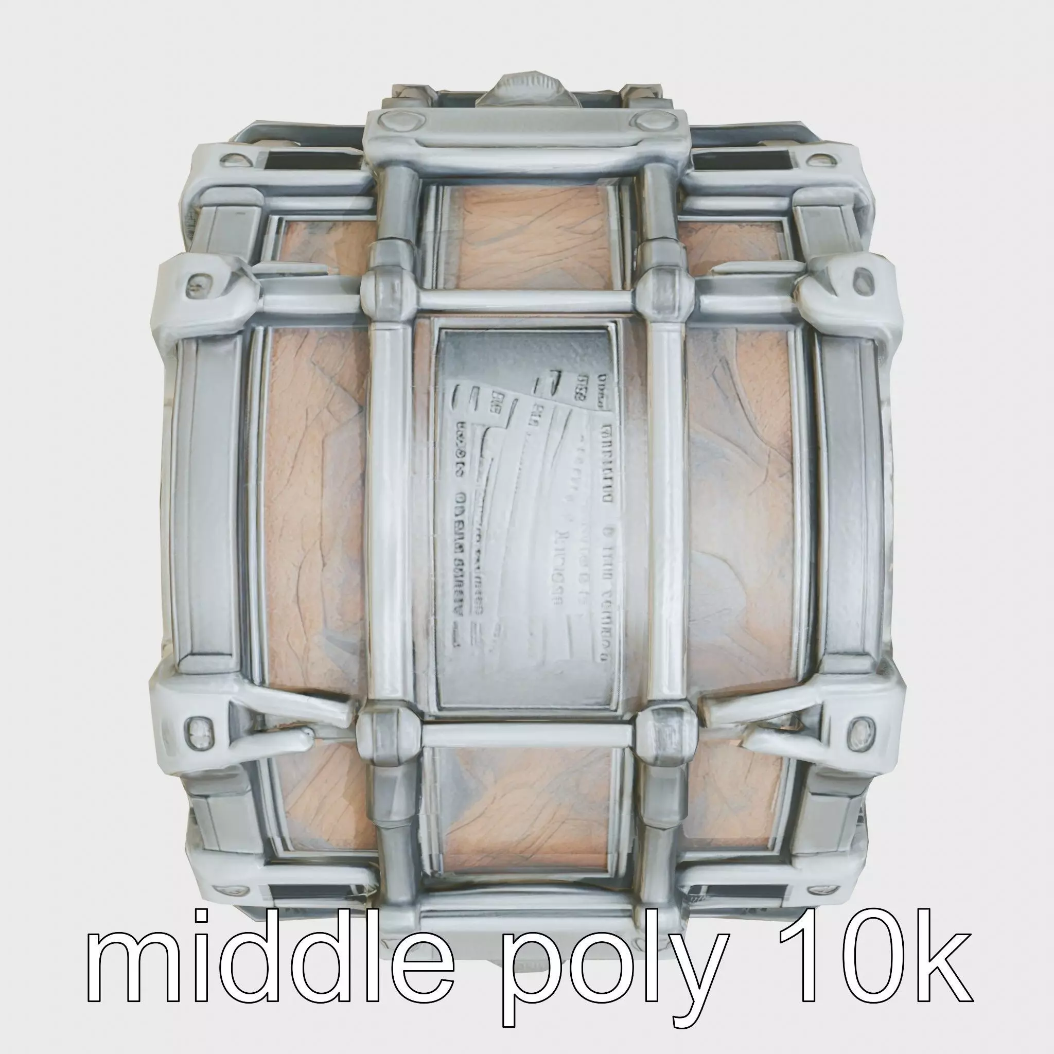 Futuristic Stylized Drum model pack Low-poly 3D model_0