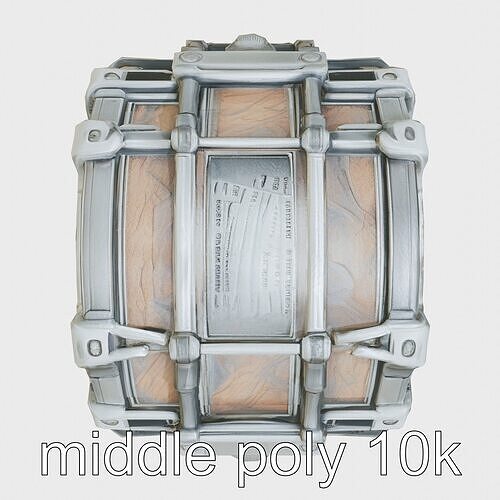 Futuristic Stylized Drum model pack Low-poly 3D model