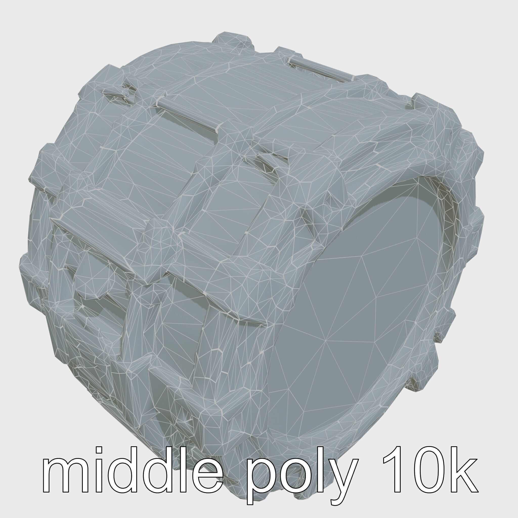 Futuristic Stylized Drum model pack Low-poly 3D model_28