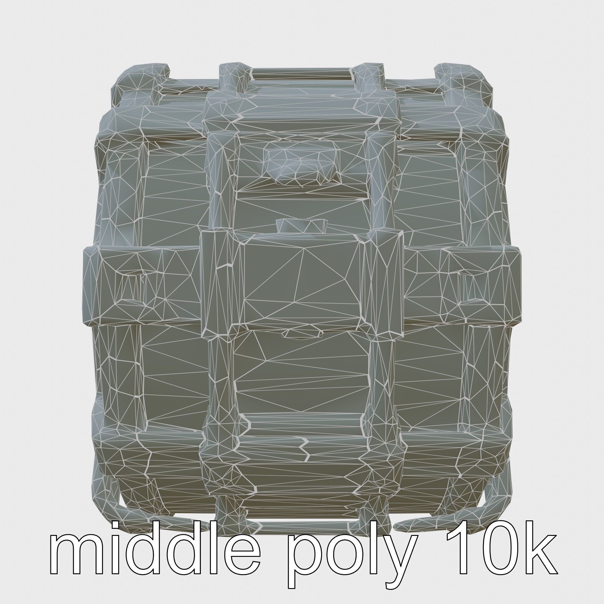 Futuristic Stylized Drum model pack Low-poly 3D model_31