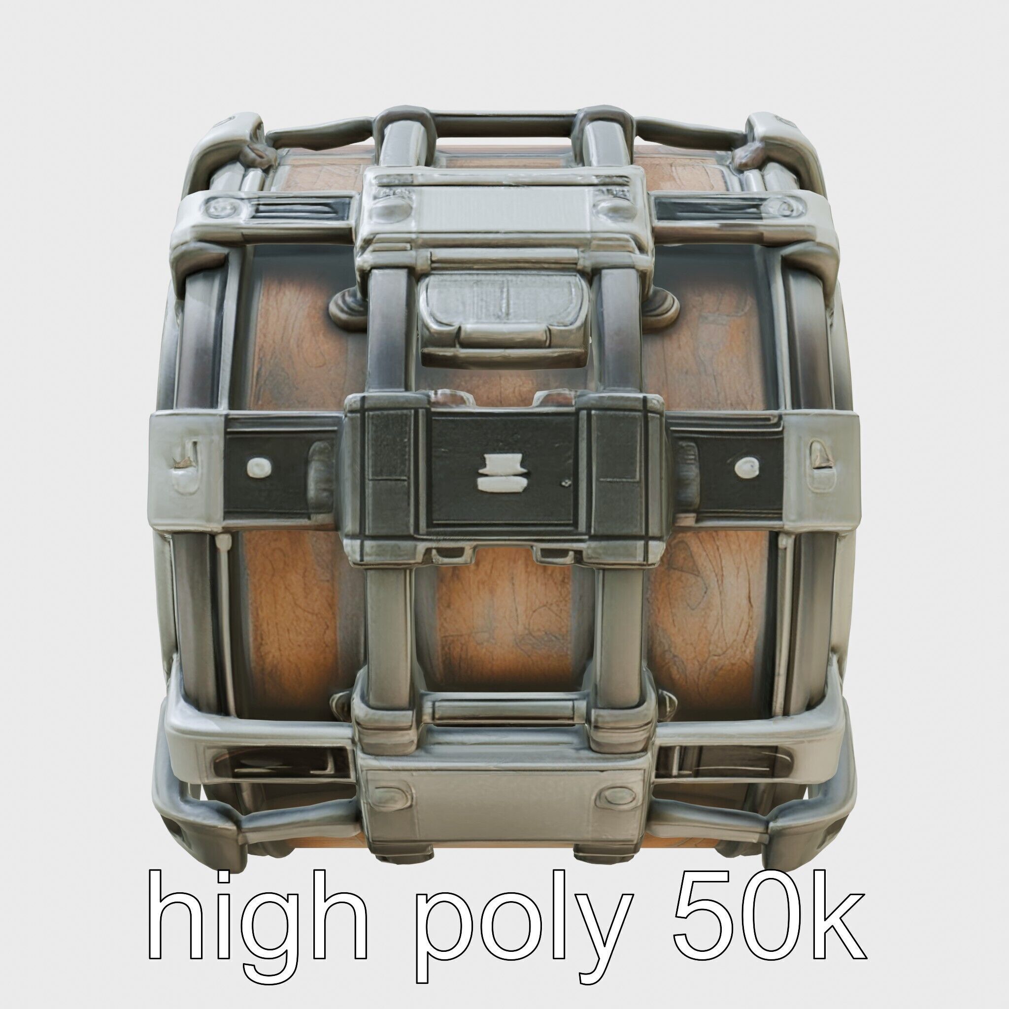 Futuristic Stylized Drum model pack Low-poly 3D model_5