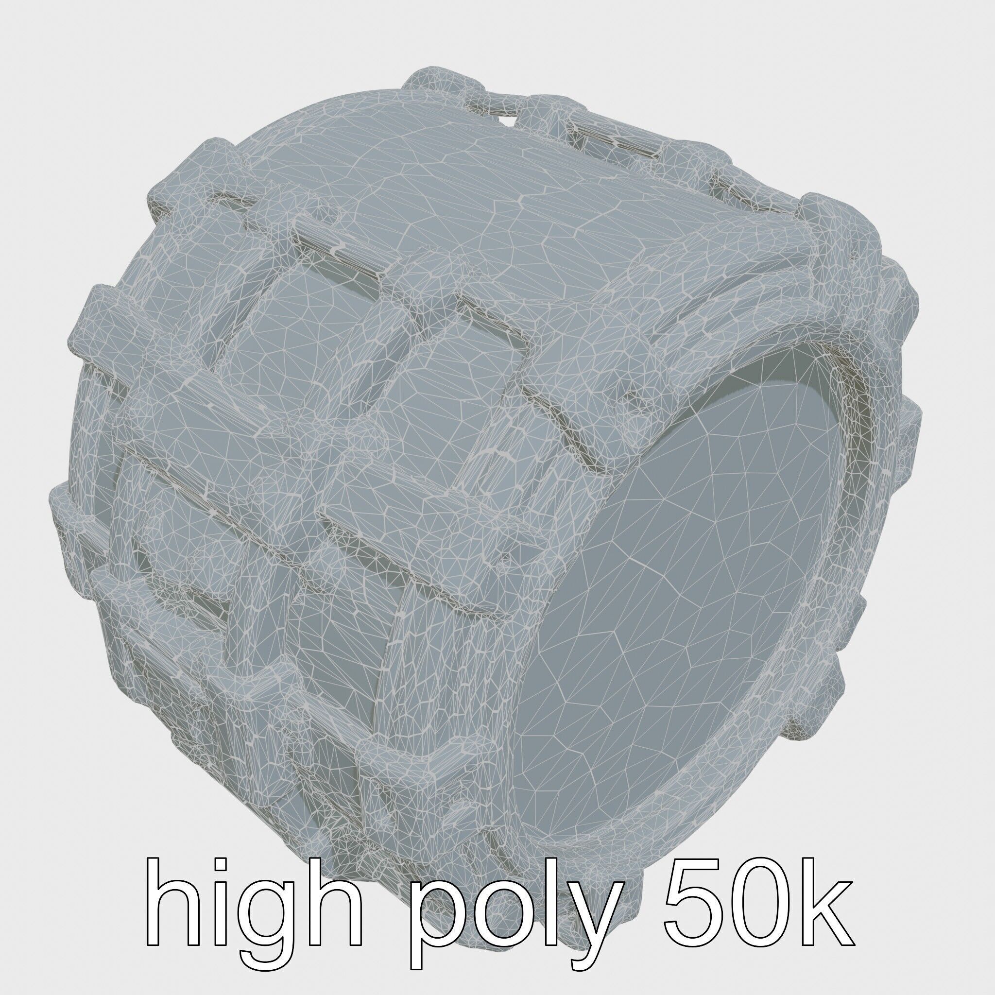 Futuristic Stylized Drum model pack Low-poly 3D model_26