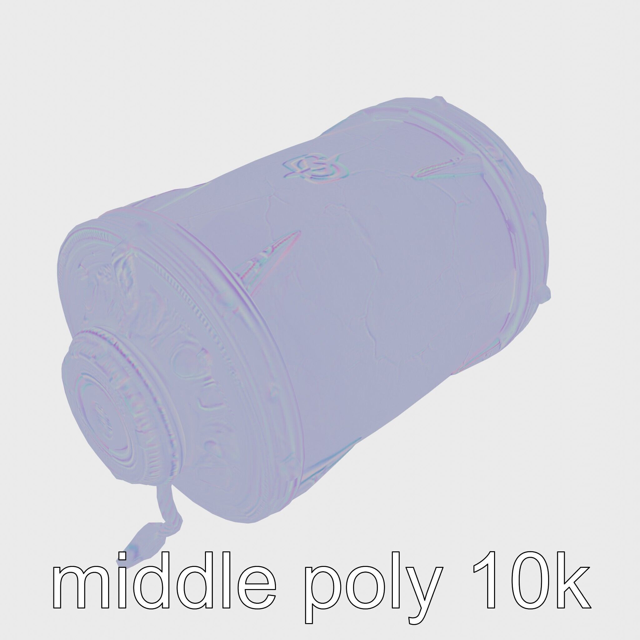 Stylized Glowing Fantasy Drum model pack Low-poly 3D model_15