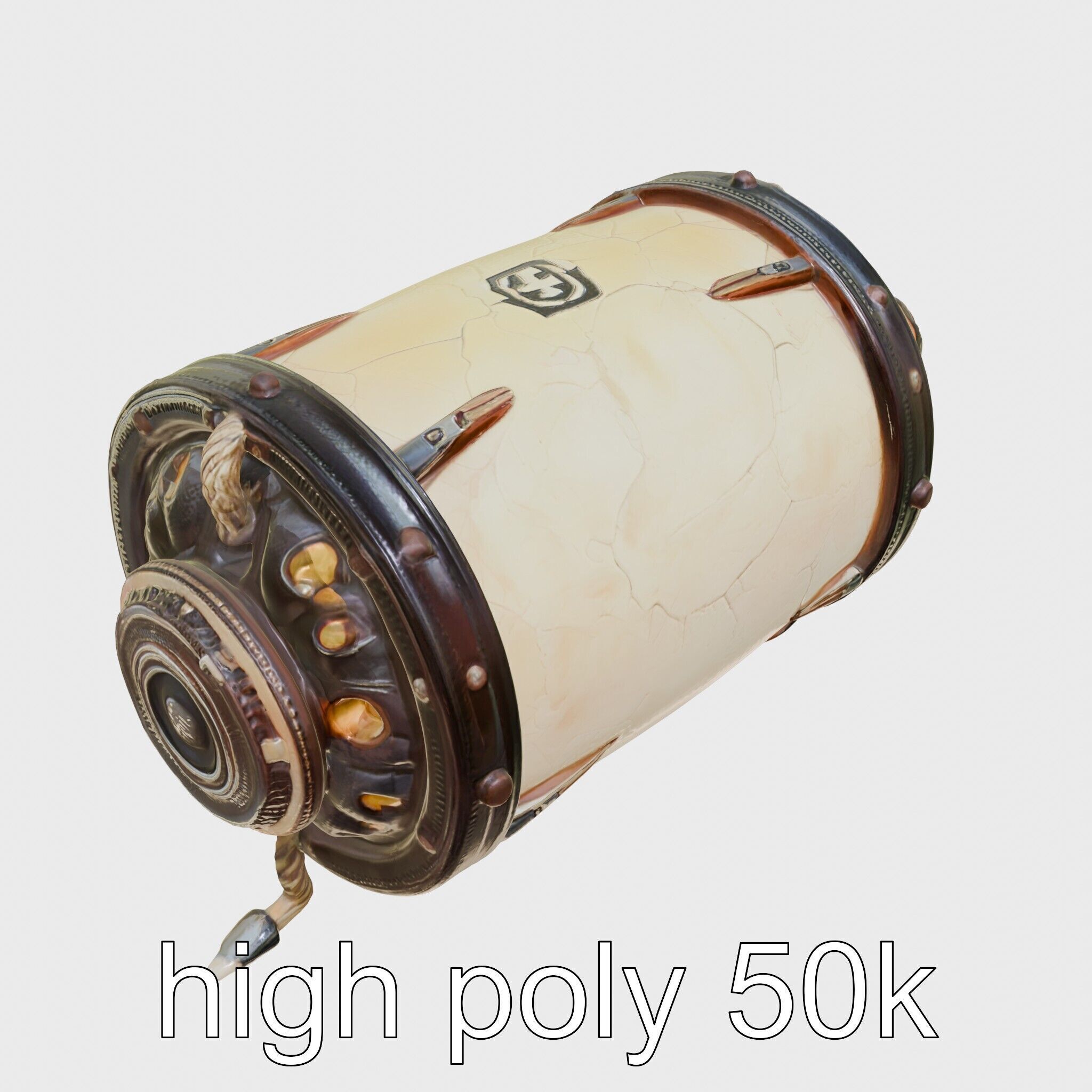 Stylized Glowing Fantasy Drum model pack Low-poly 3D model_19