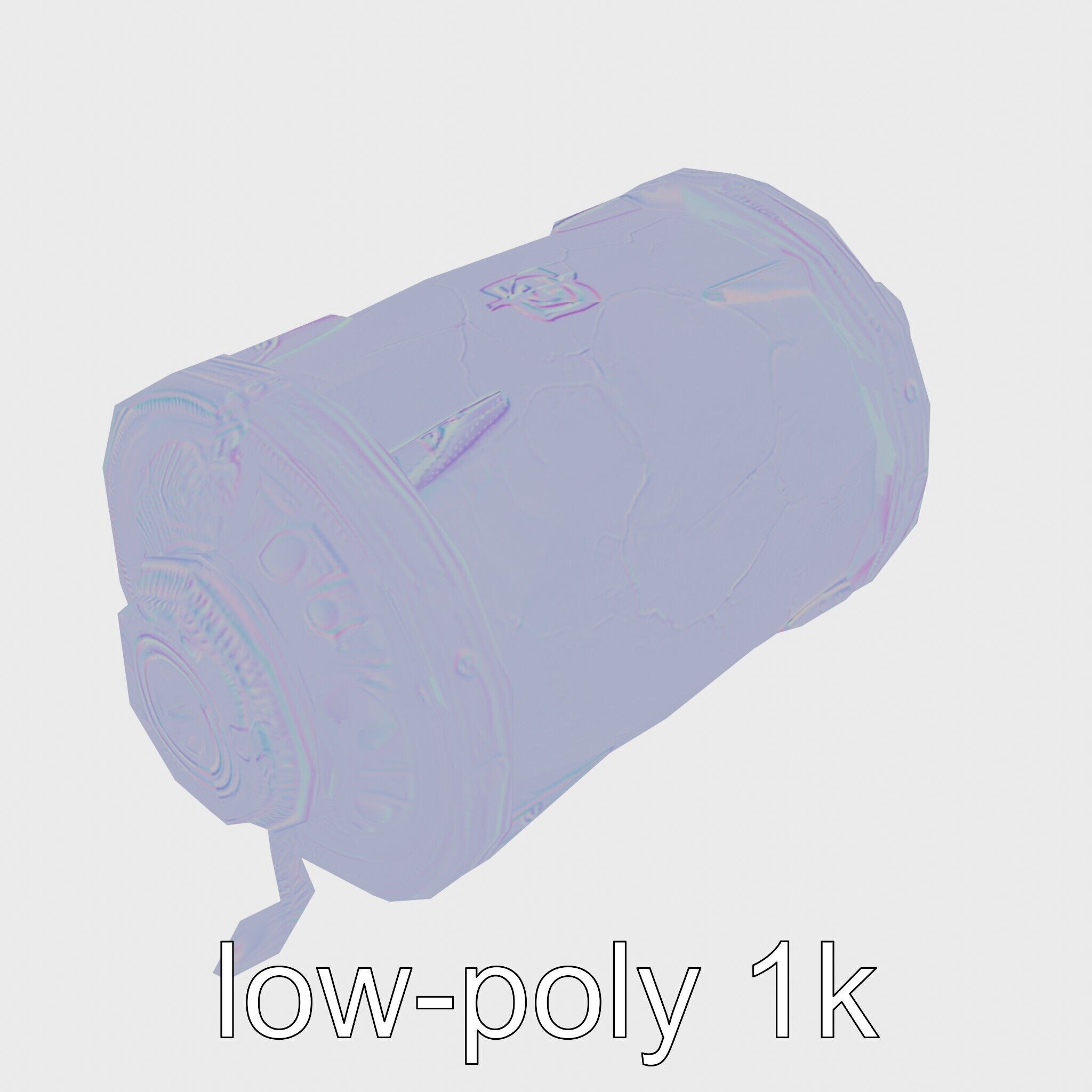 Stylized Glowing Fantasy Drum model pack Low-poly 3D model_13