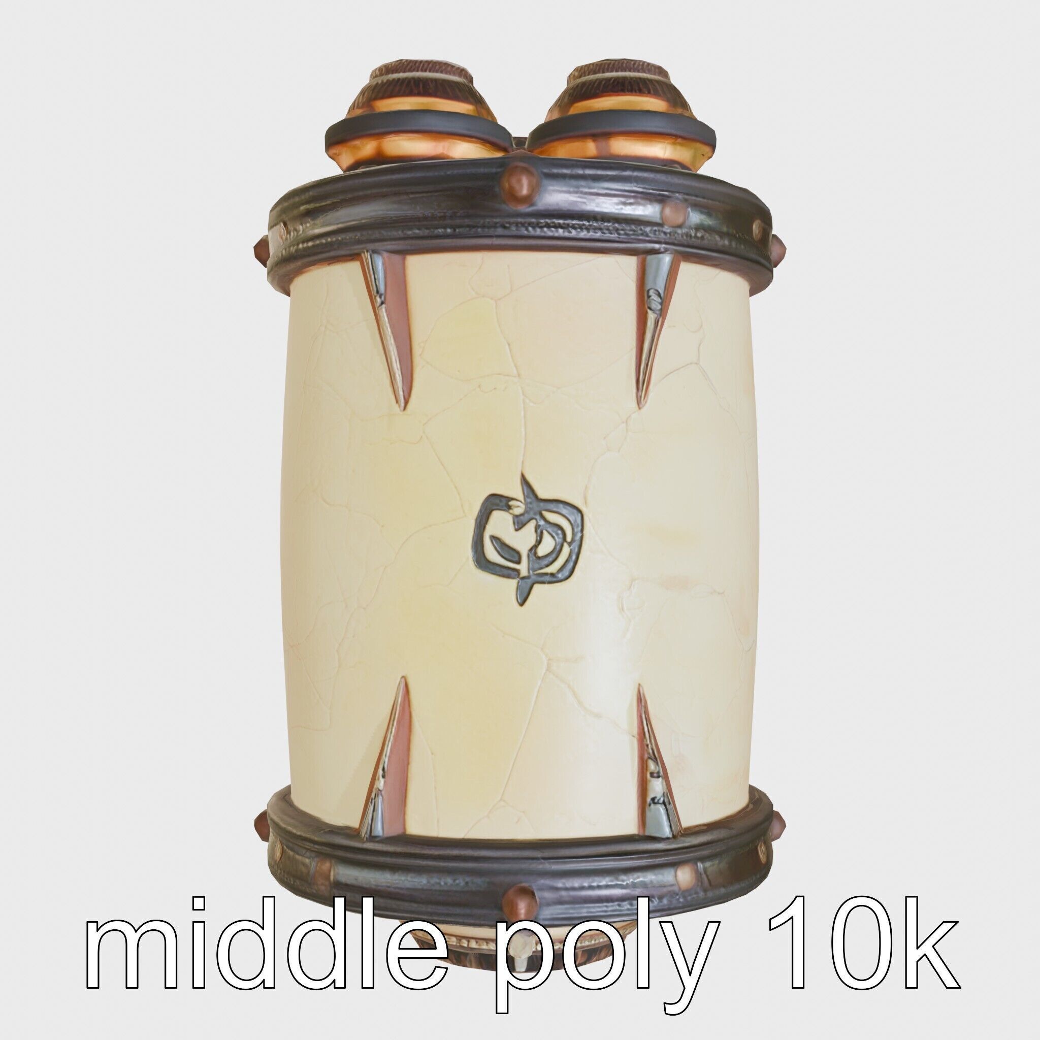 Stylized Glowing Fantasy Drum model pack Low-poly 3D model_25