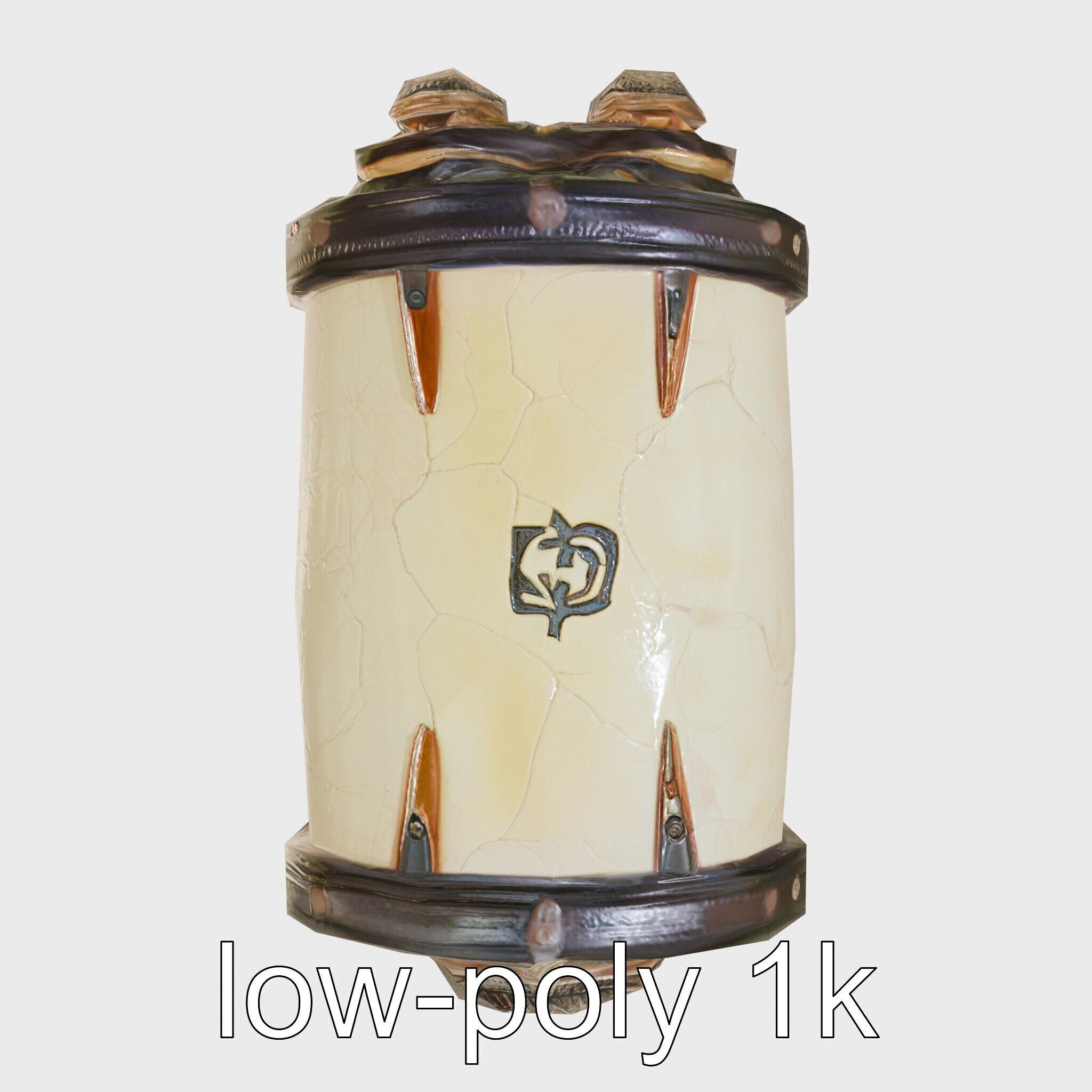 Stylized Glowing Fantasy Drum model pack Low-poly 3D model_23