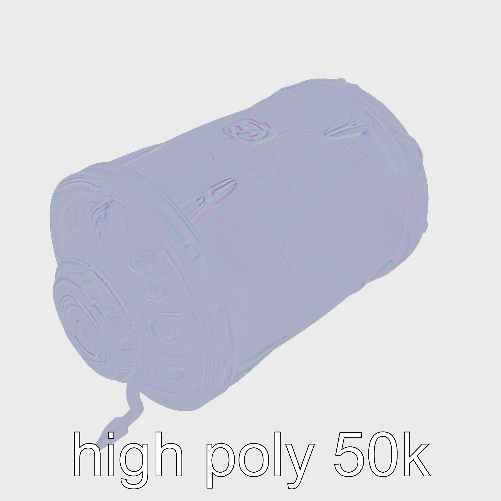 Stylized Glowing Fantasy Drum model pack Low-poly 3D model_27