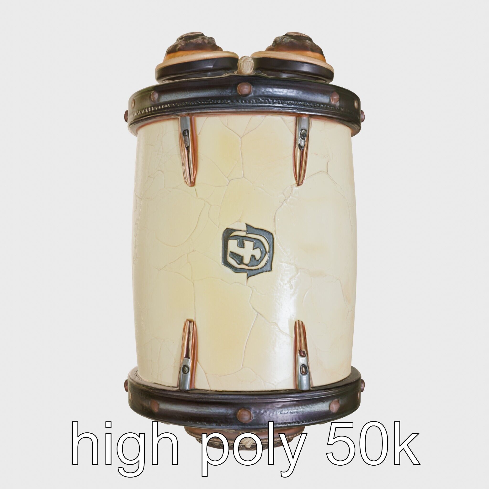 Stylized Glowing Fantasy Drum model pack Low-poly 3D model_11
